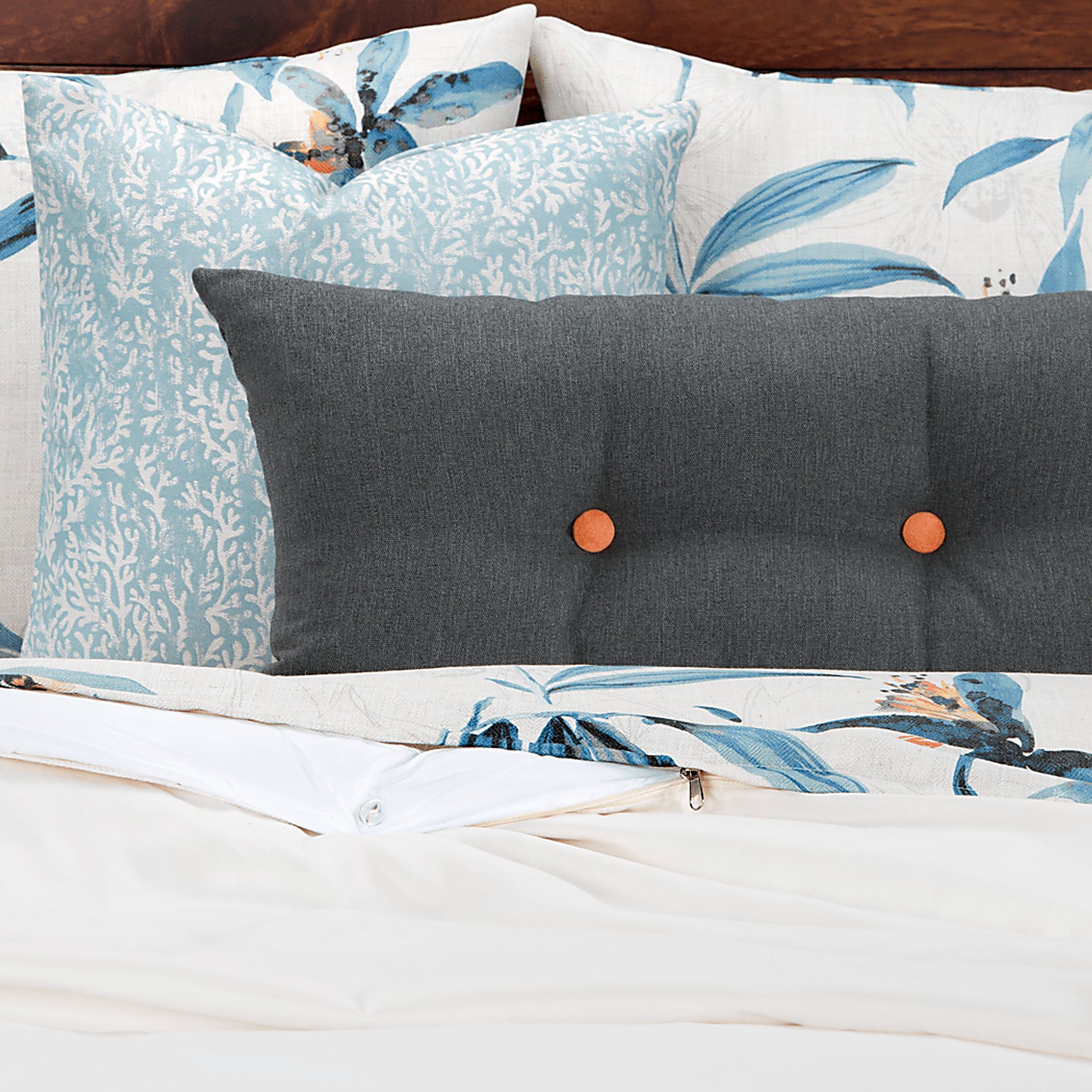 Westport Heights Blue 11 Pc Queen Duvet Set - Image 2