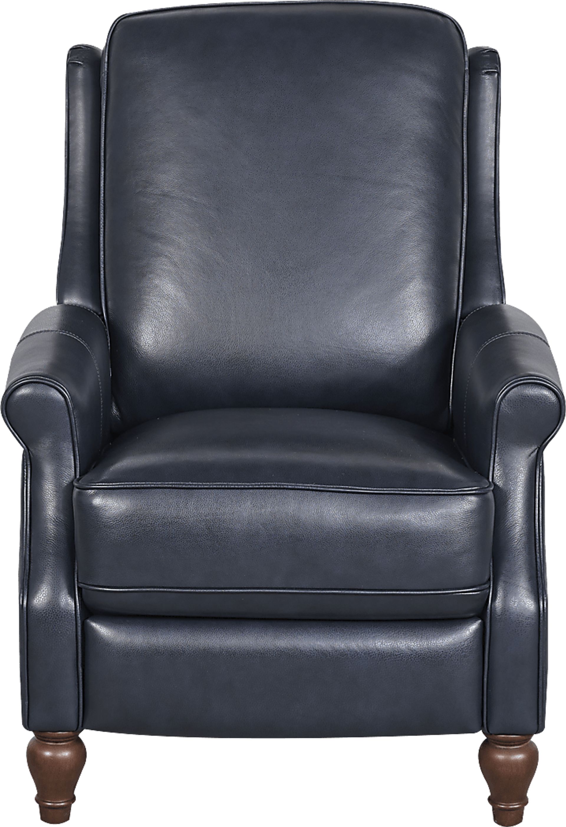 Westport Navy Leather Push Back Recliner - Image 2