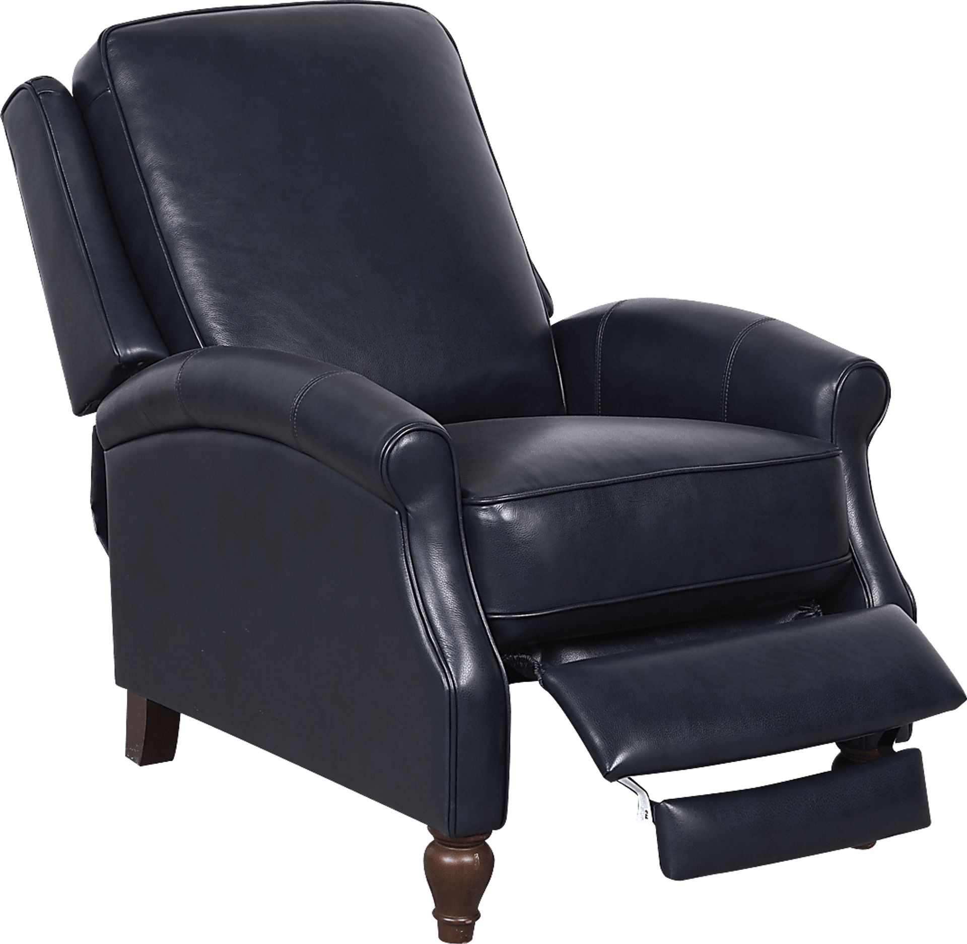 Westport Navy Leather Push Back Recliner - Image 4
