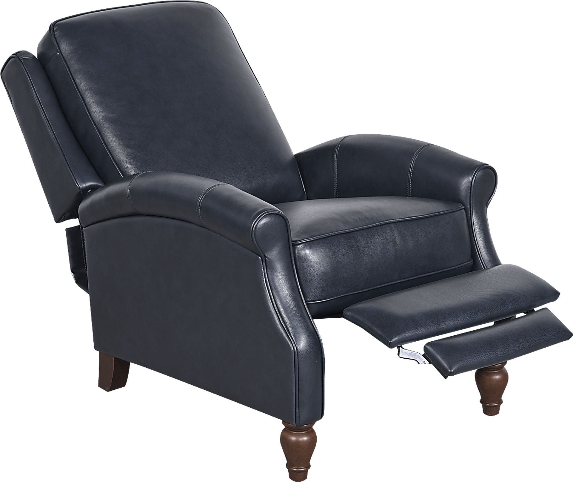 Westport Navy Leather Push Back Recliner - Image 5