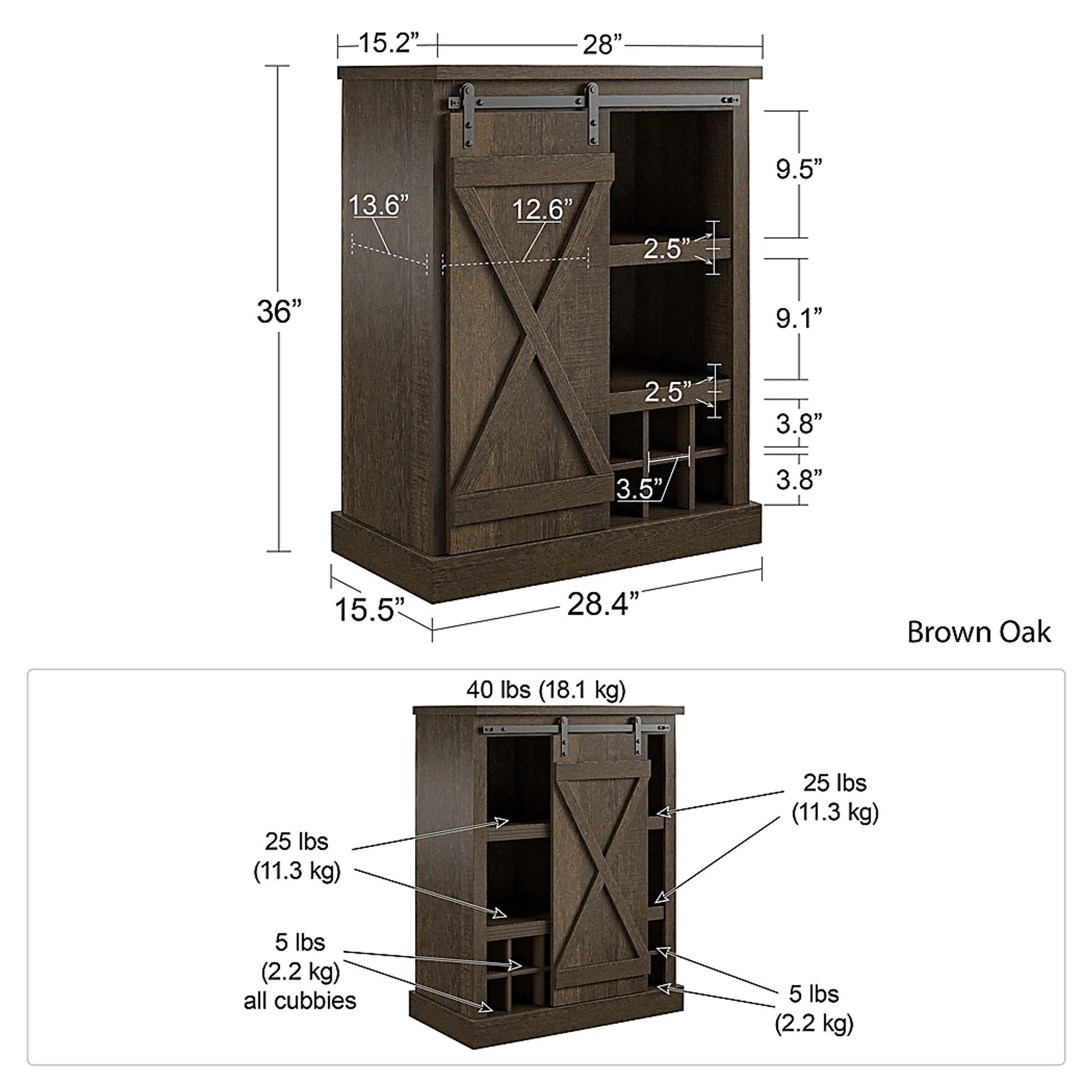 Westrae Oak Accent Cabinet - Image 11