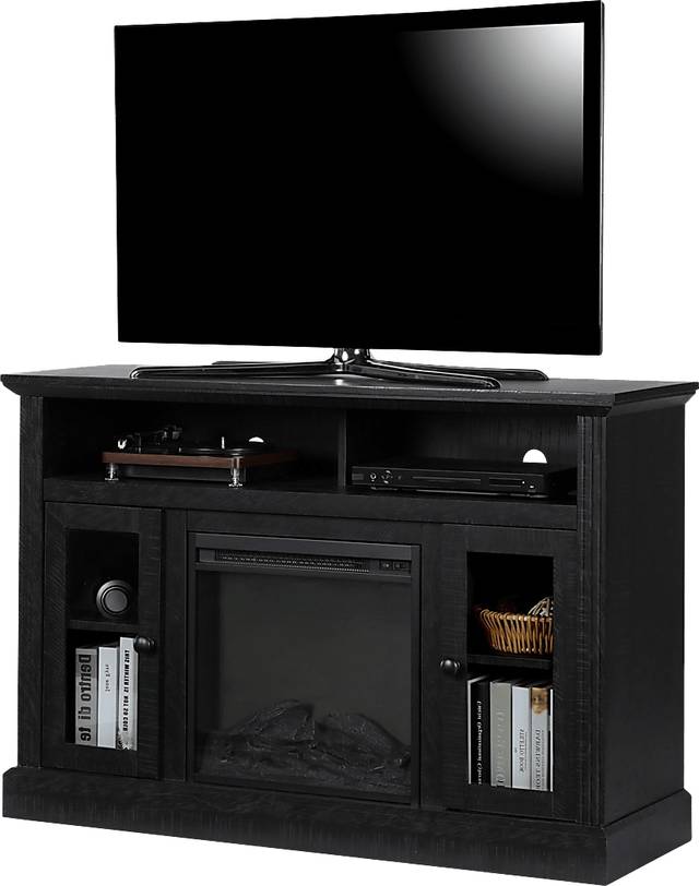 Westral Black 47 in. Console with Electric Fireplace - Thumbnail - Image 4
