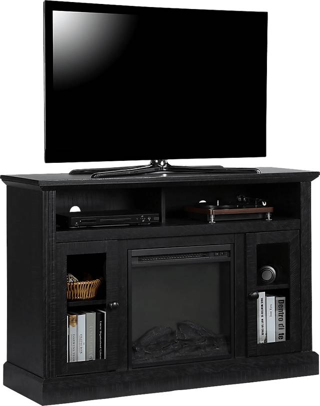 Westral Black 47 in. Console with Electric Fireplace - Thumbnail - Image 1