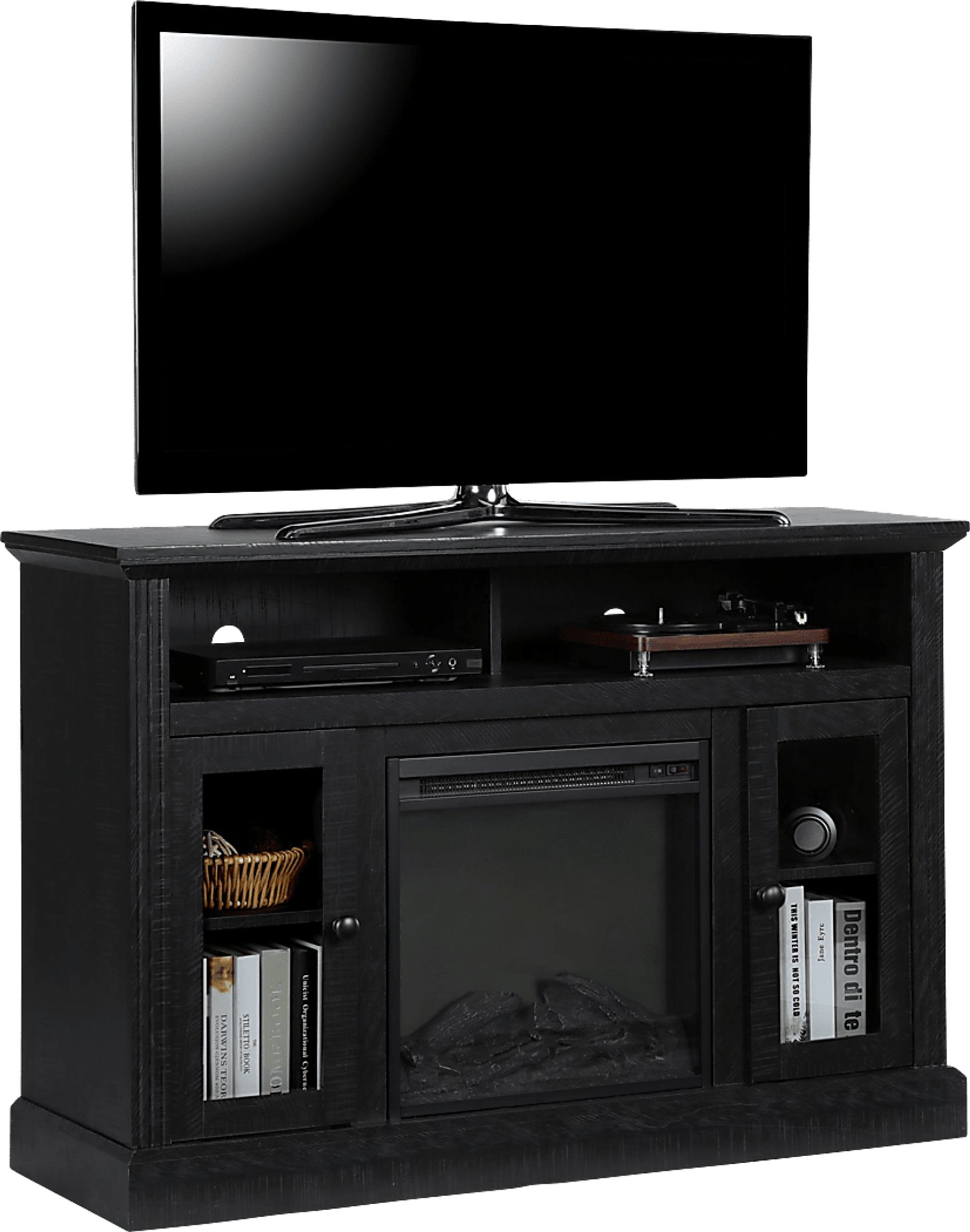 Westral Black 47 in. Console with Electric Fireplace - Image 1
