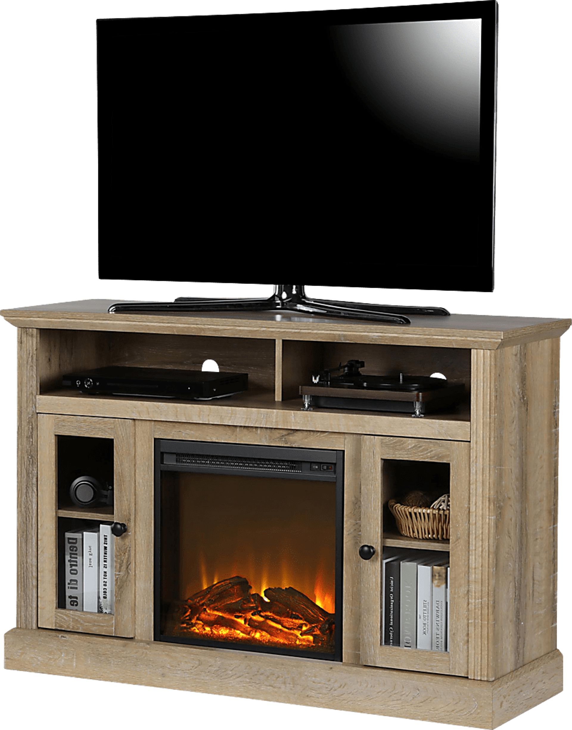 Westral Brown 47 in. Console with Electric Fireplace - Image 4