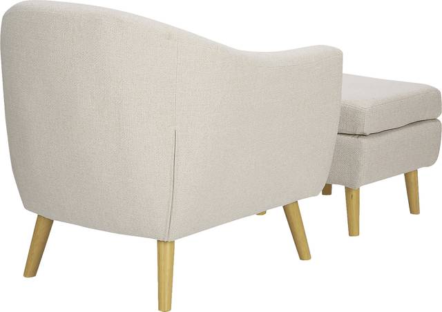 Westrivers Cream Accent Chair and Ottoman - Thumbnail - Image 4