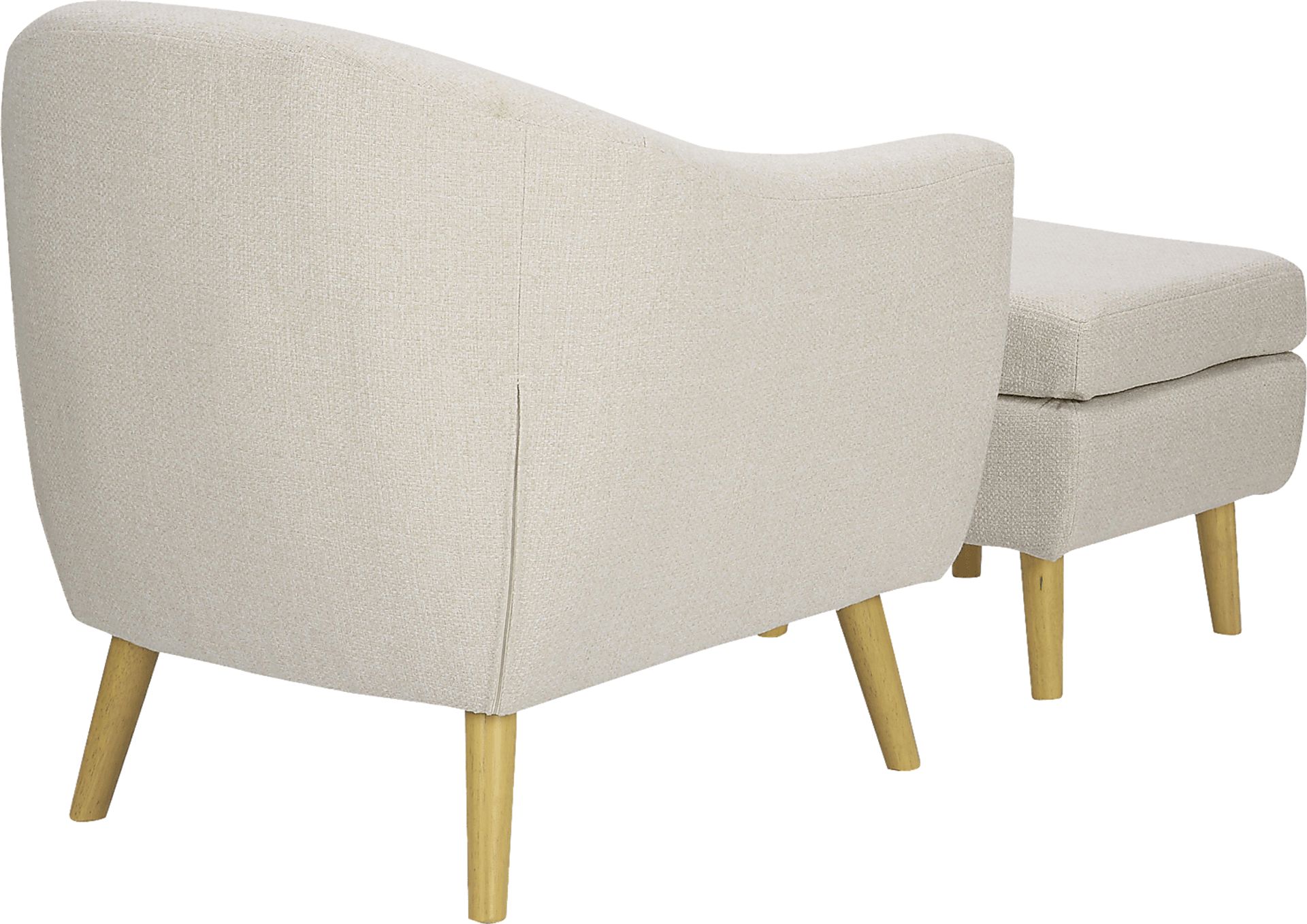 Westrivers Cream Accent Chair and Ottoman - Image 4