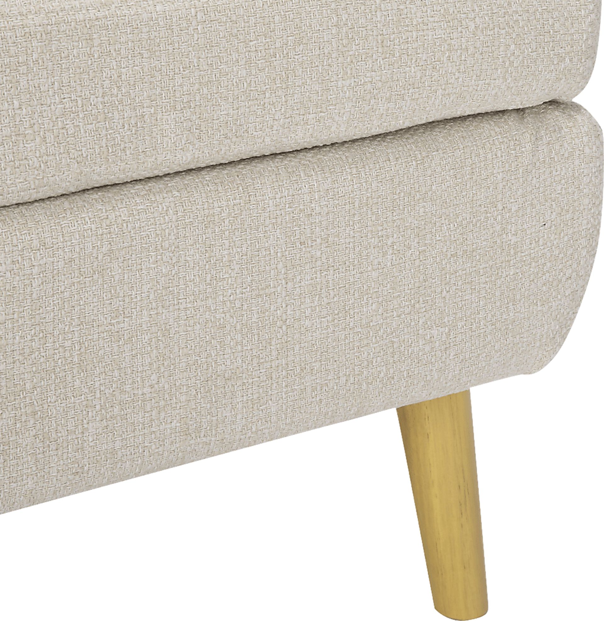 Westrivers Cream Accent Chair and Ottoman - Image 5