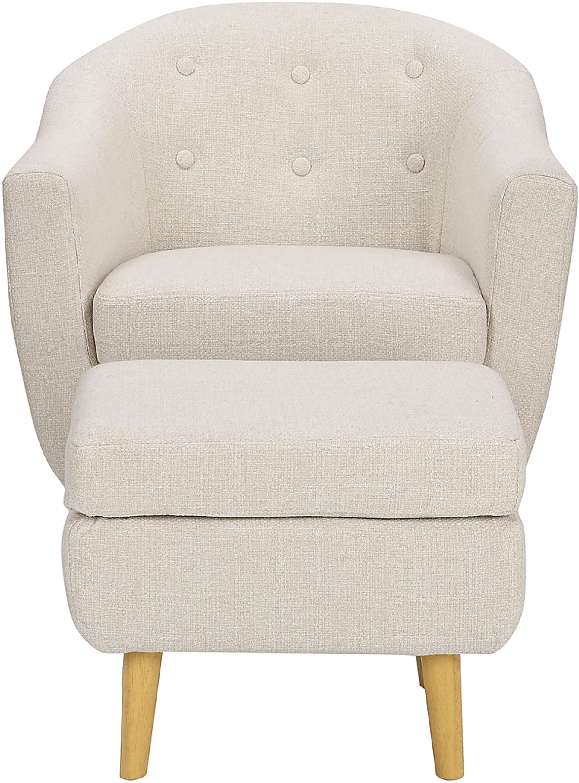 Westrivers Cream Accent Chair and Ottoman - Image 7