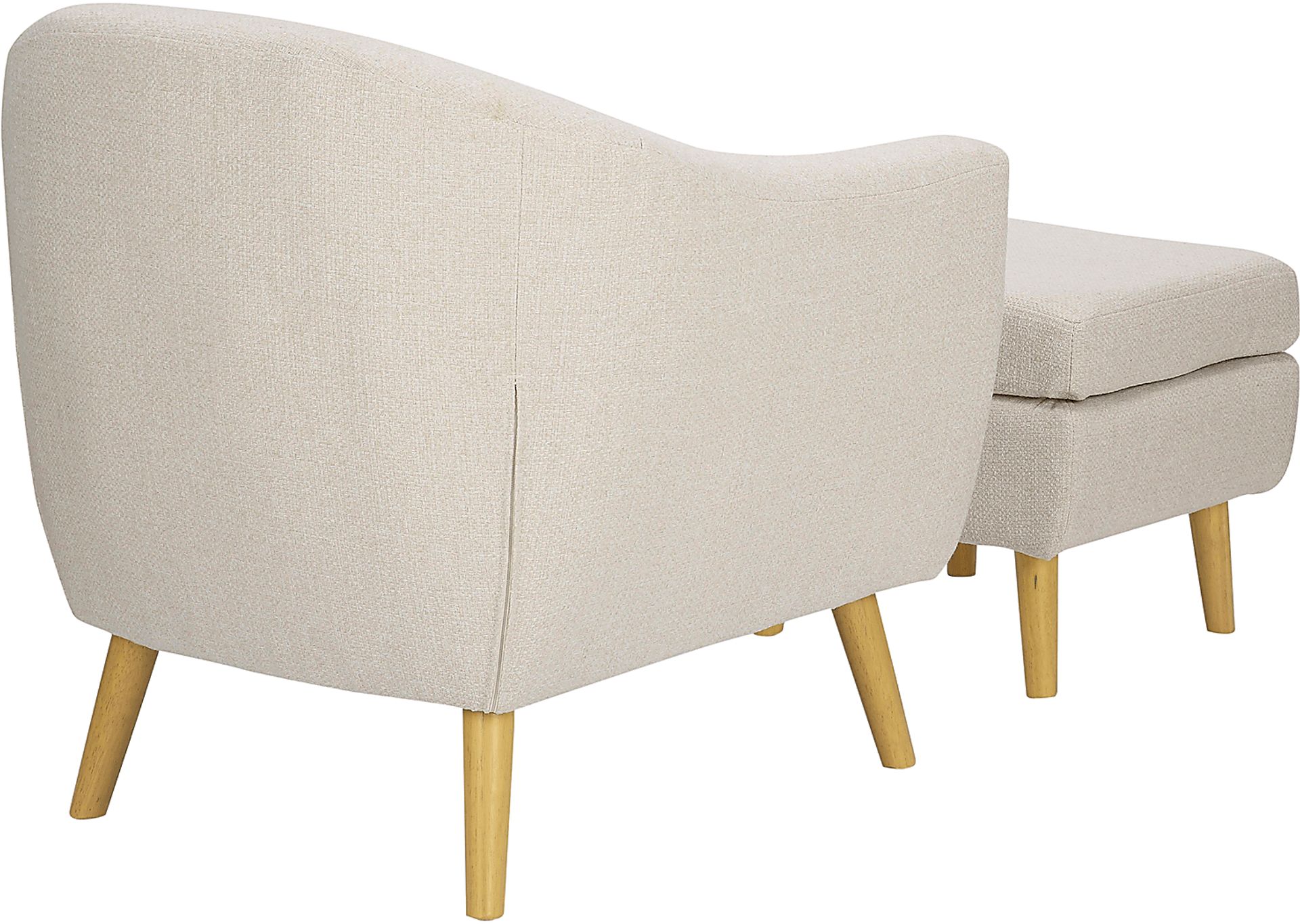 Westrivers Cream Chair and Ottoman Set - Image 4