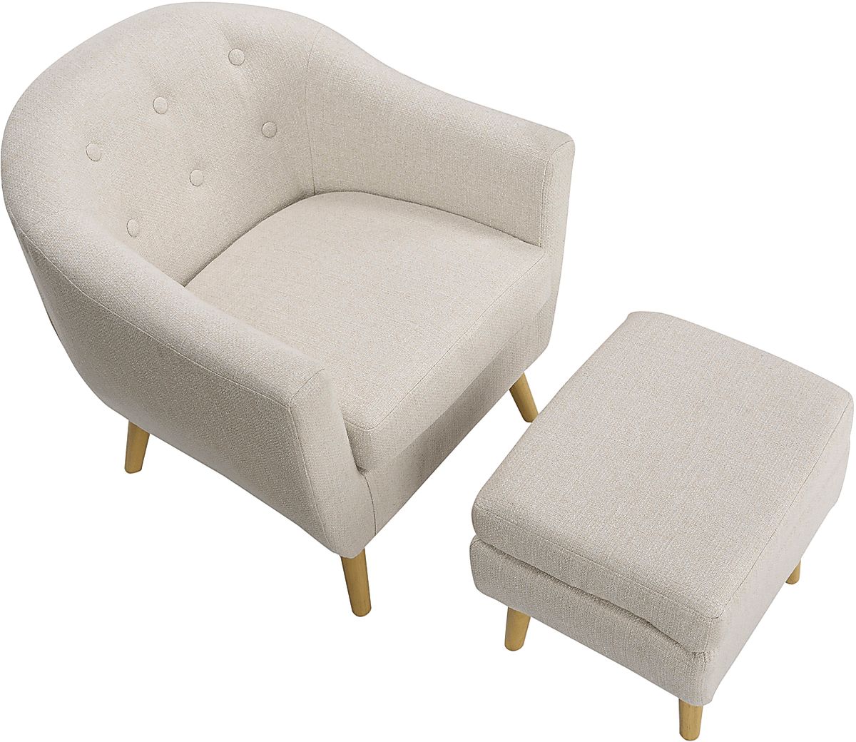 Westrivers Cream Beige Polyester Fabric Accent Chair Rooms to Go