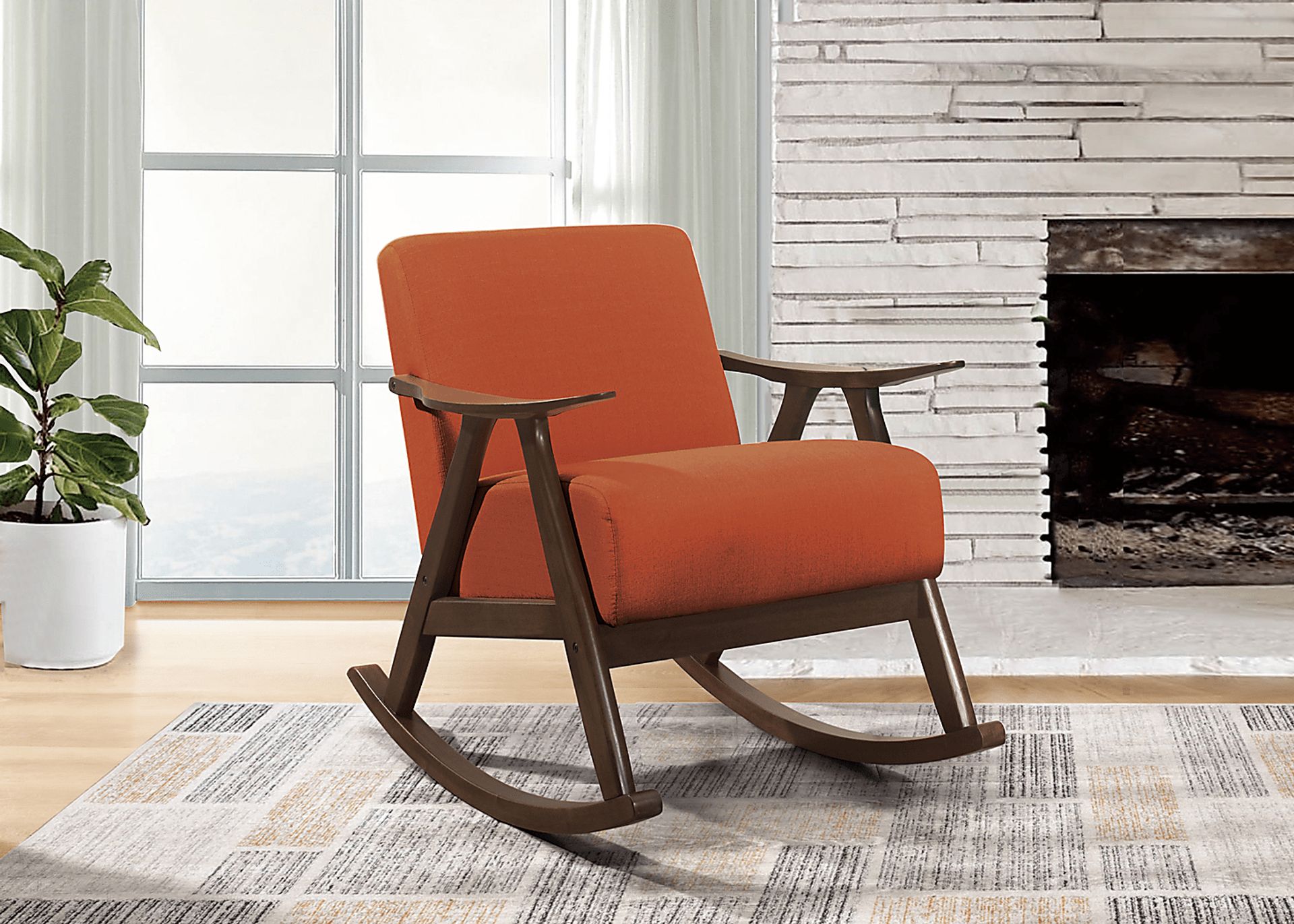 Westroll Orange Rocking Chair - Image 5