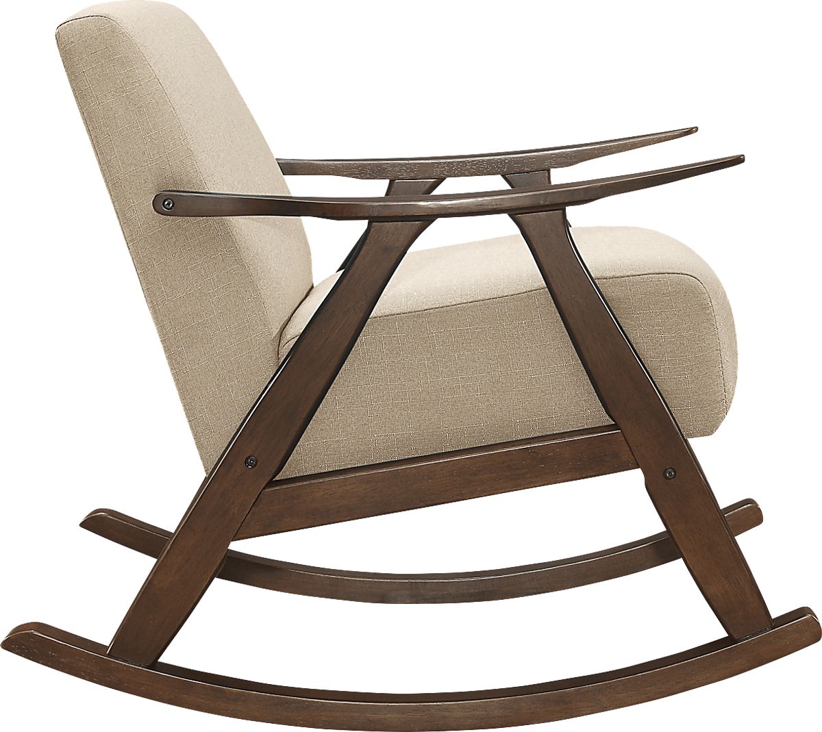 Westroll Tan Beige,Brown Polyester Fabric Rocker Accent Chair | Rooms to Go