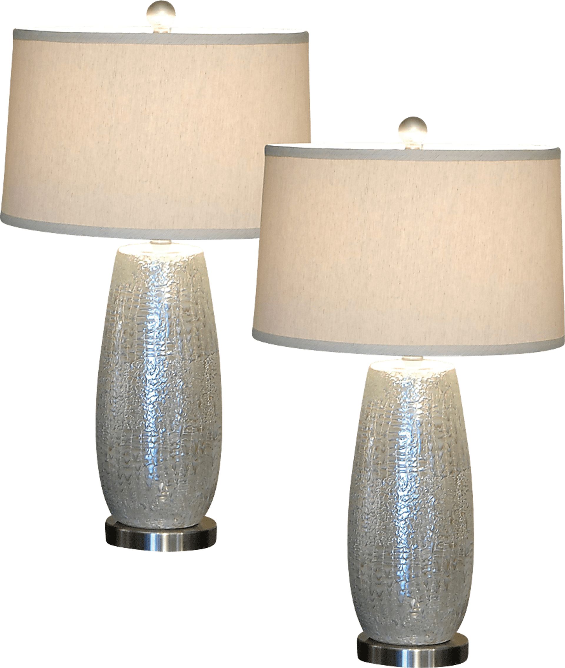 Westway Central Silver Table Lamps, Set of 2 - Image 1