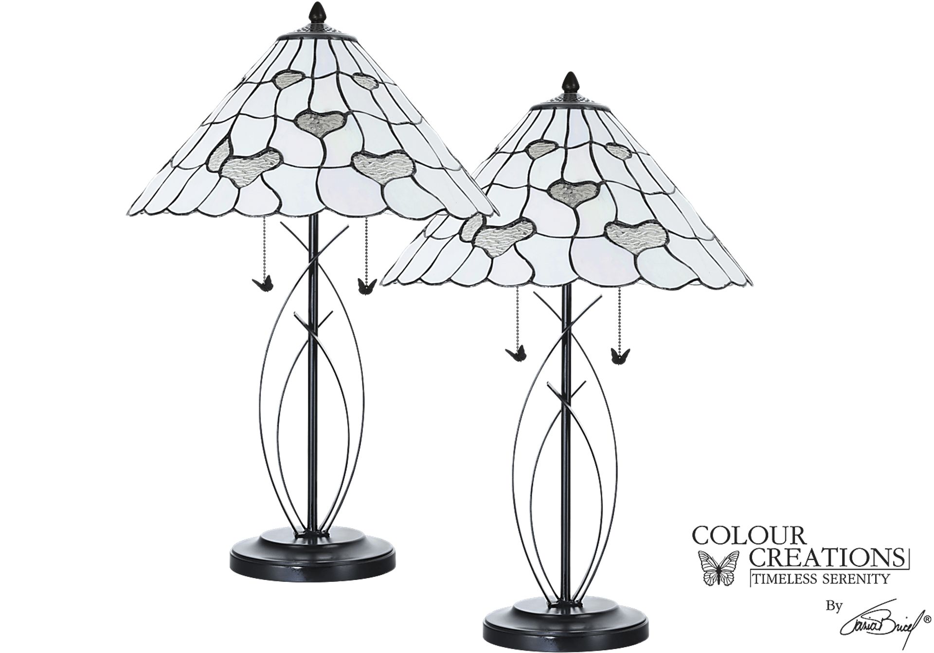 Westwick White Lamp, Set of 2 - Image 1