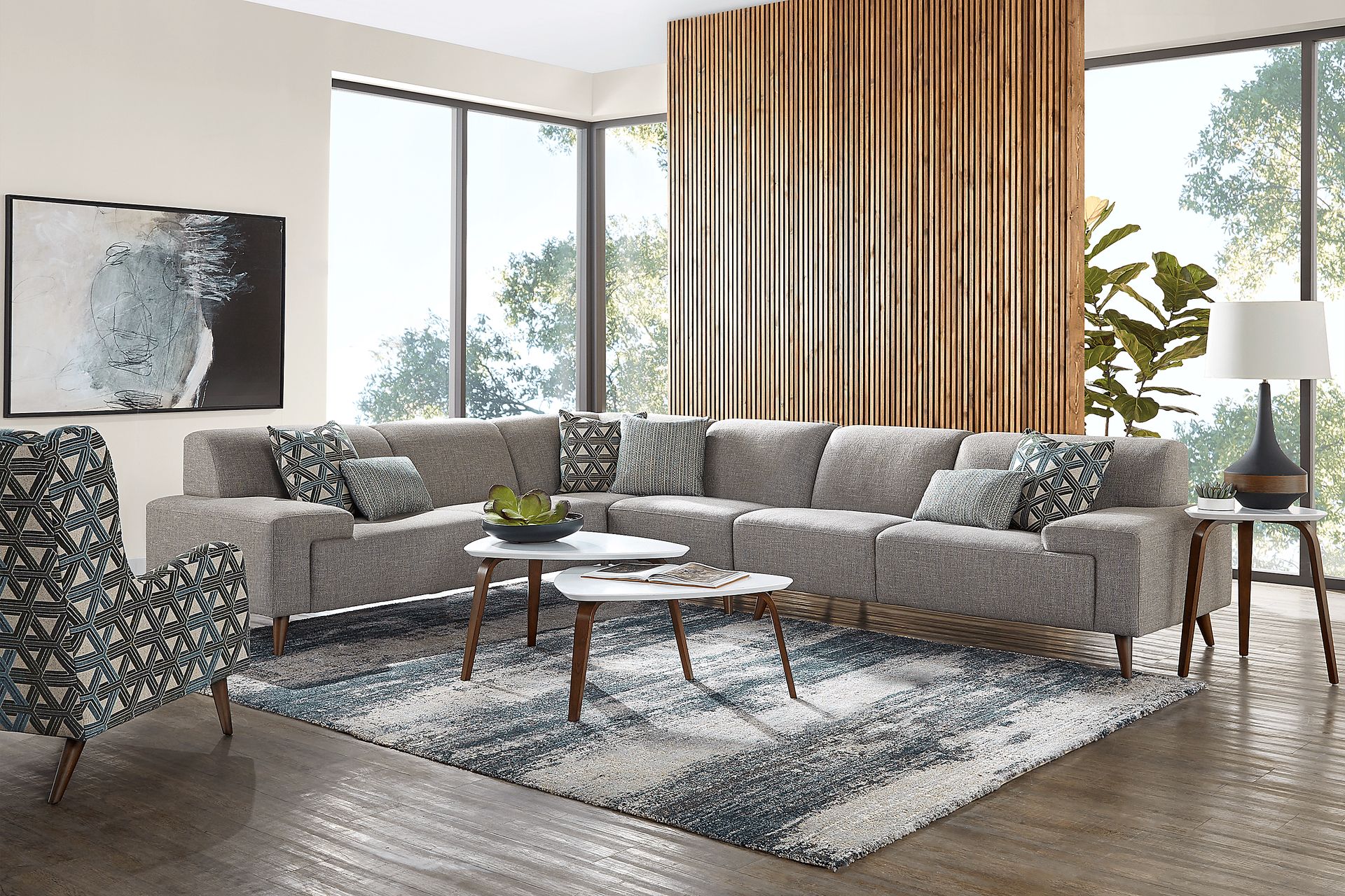 Westwood Gray 9 Pc Sectional Living Room - Image 1