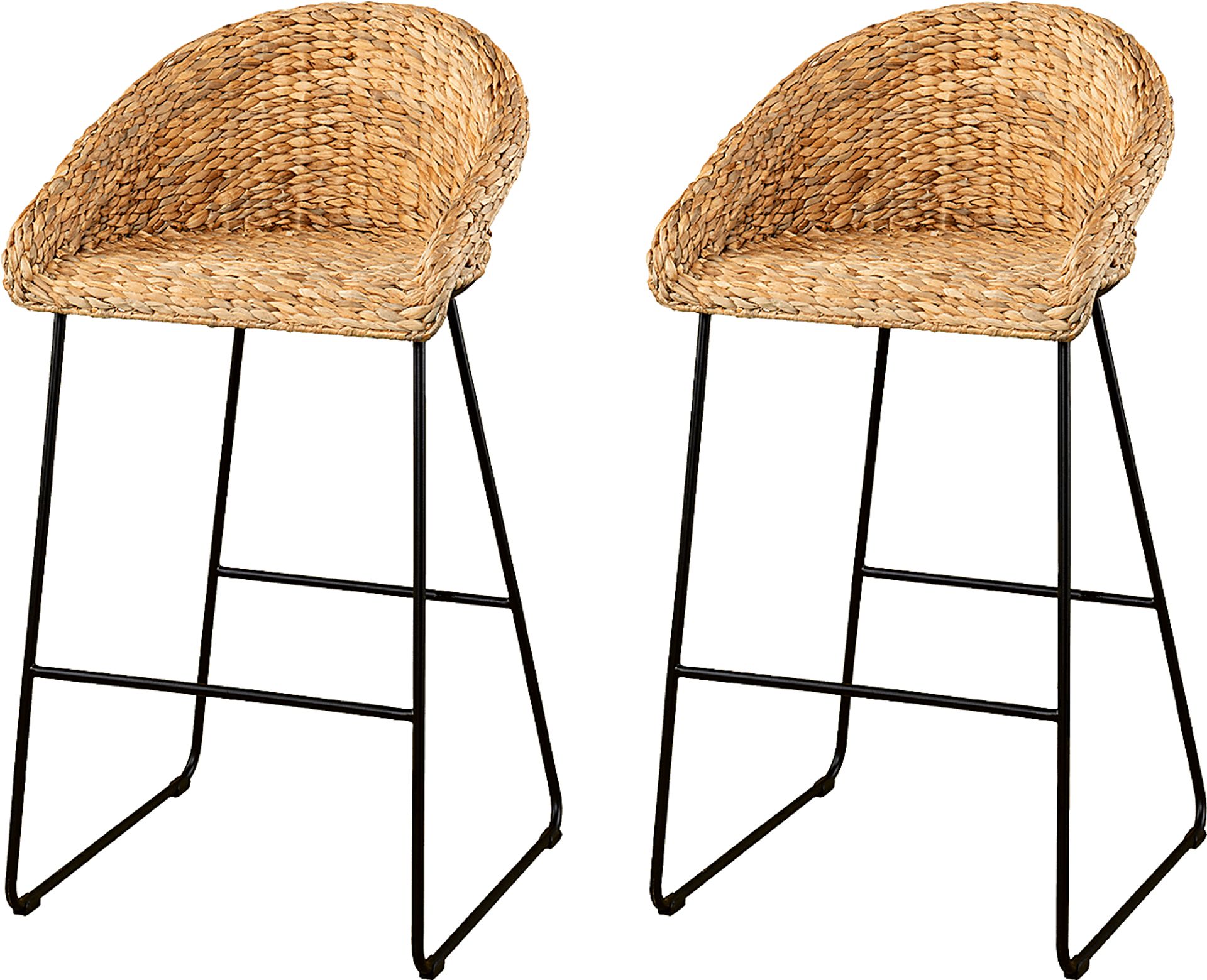 Wesvill Natural Barstool, Set of 2 - Image 2