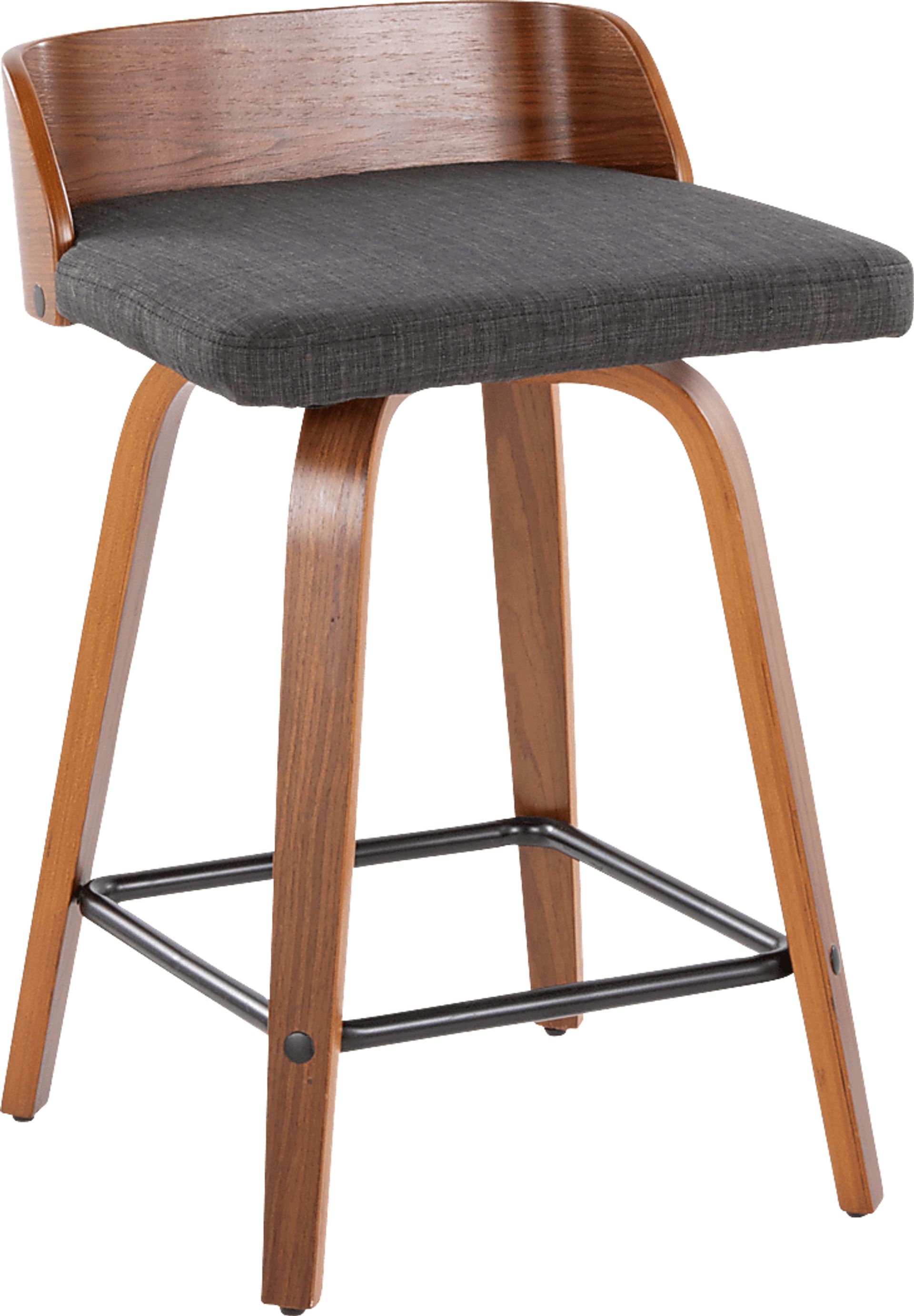 Wetherburn I Charcoal 24" Swivel Counter Height Stool, Set of 2 - Image 3