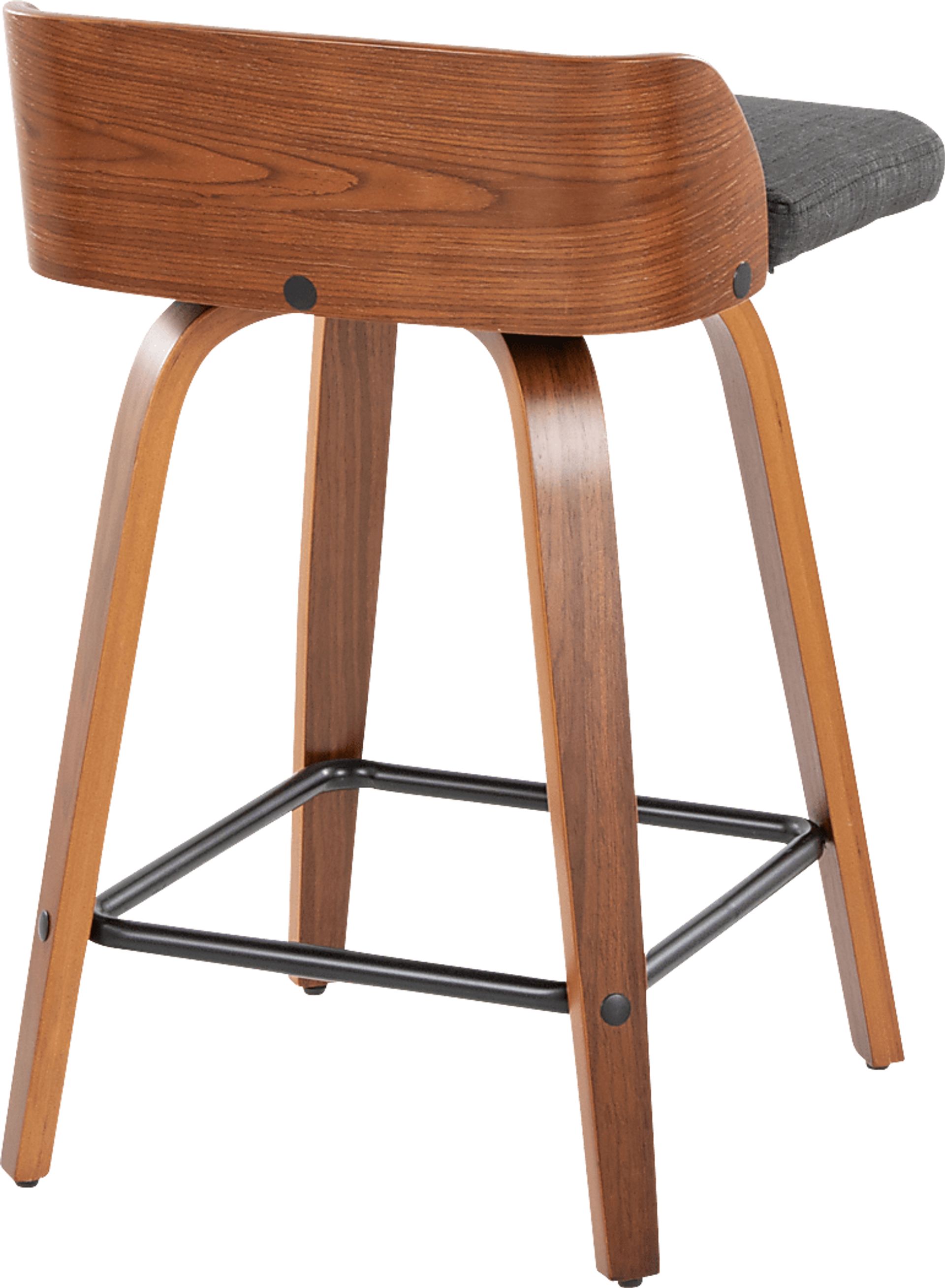 Wetherburn I Charcoal 24" Swivel Counter Height Stool, Set of 2 - Image 6