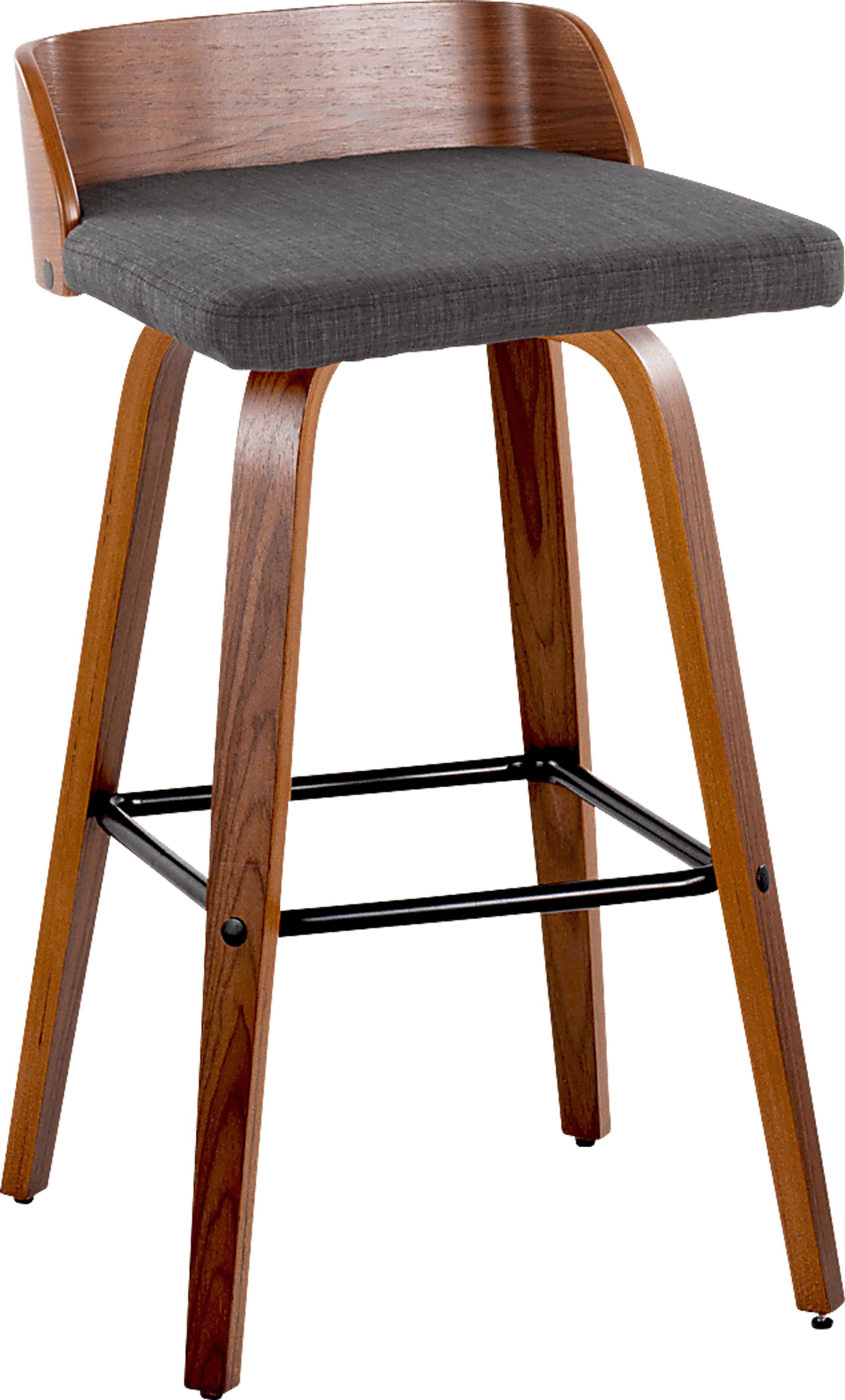 Wetherburn I Charcoal Swivel Barstool, Set of 2 - Image 3