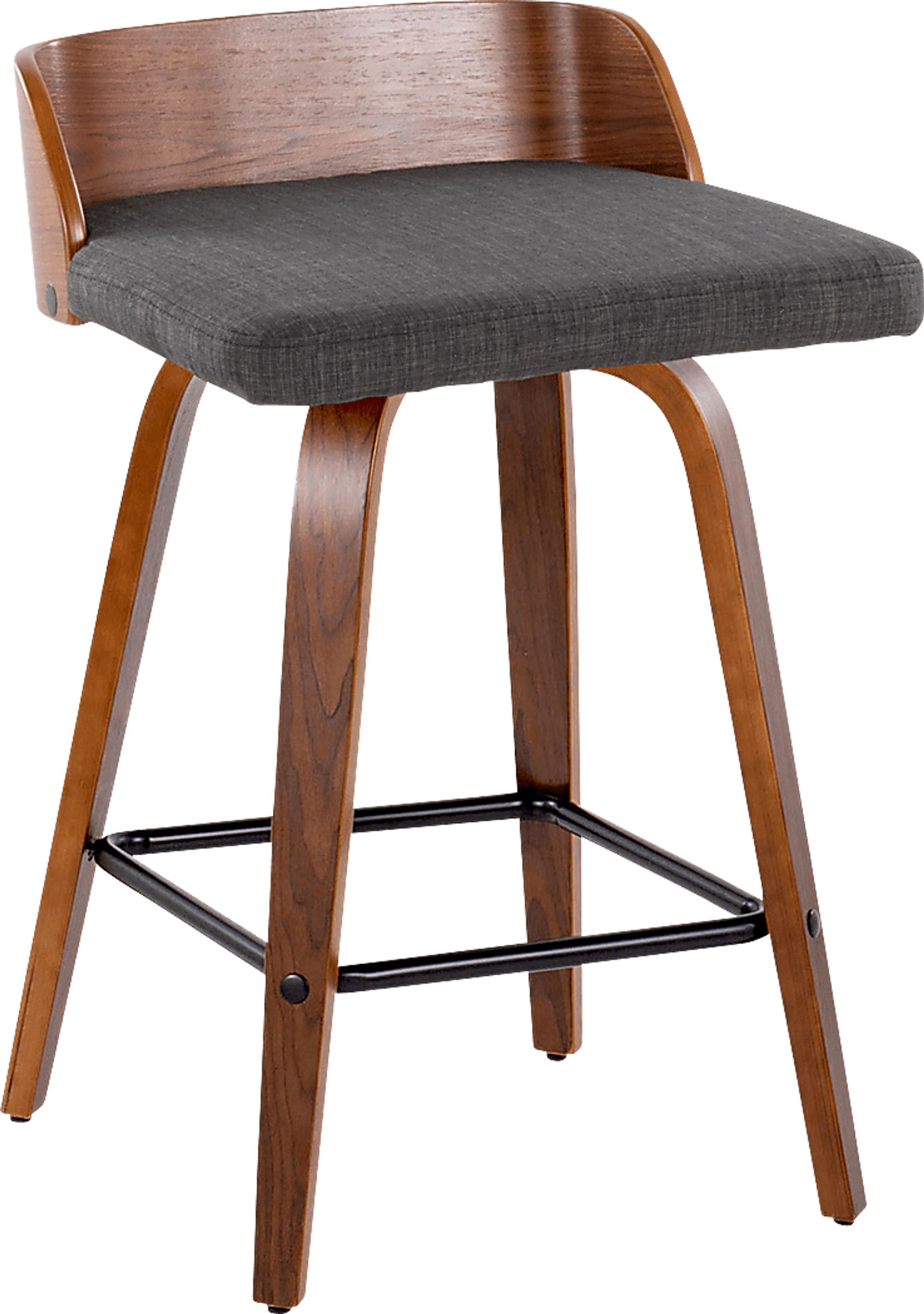 Wetherburn I Charcoal Swivel Counter Height Stool, Set of 2 - Image 3