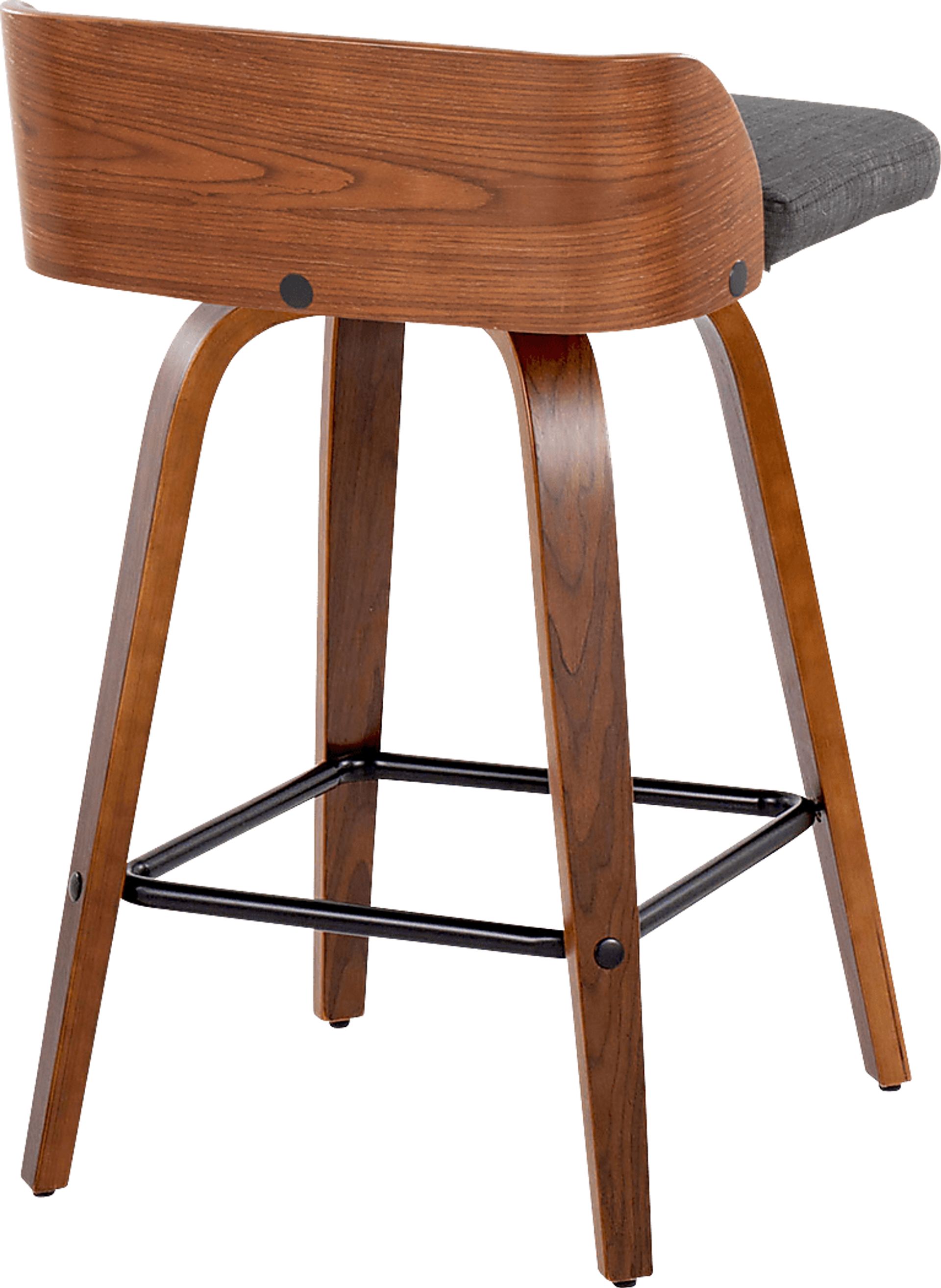 Wetherburn I Charcoal Swivel Counter Height Stool, Set of 2 - Image 6