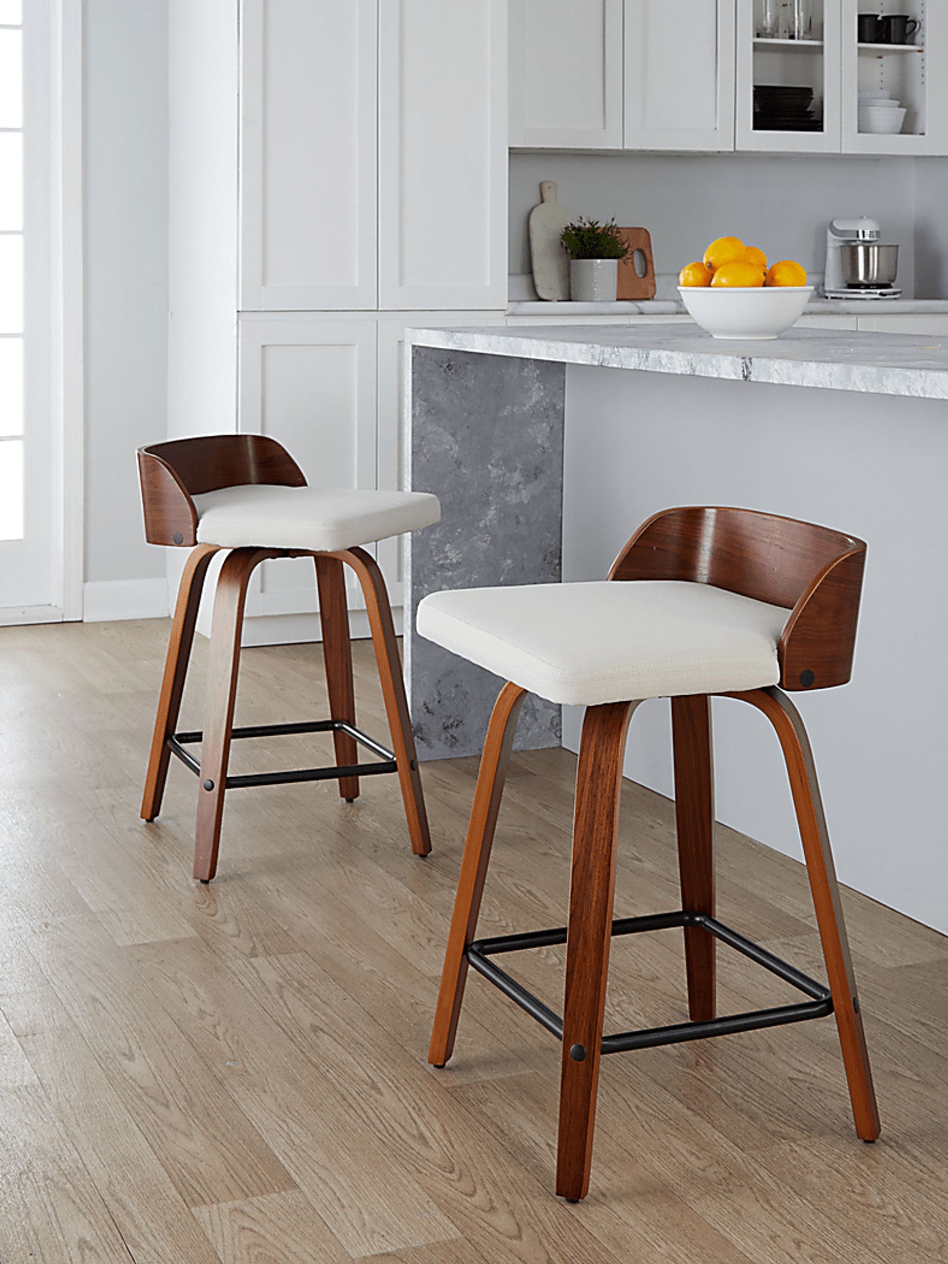 Wetherburn I Cream 24" Swivel Counter Height Stool, Set of 2 - Image 2