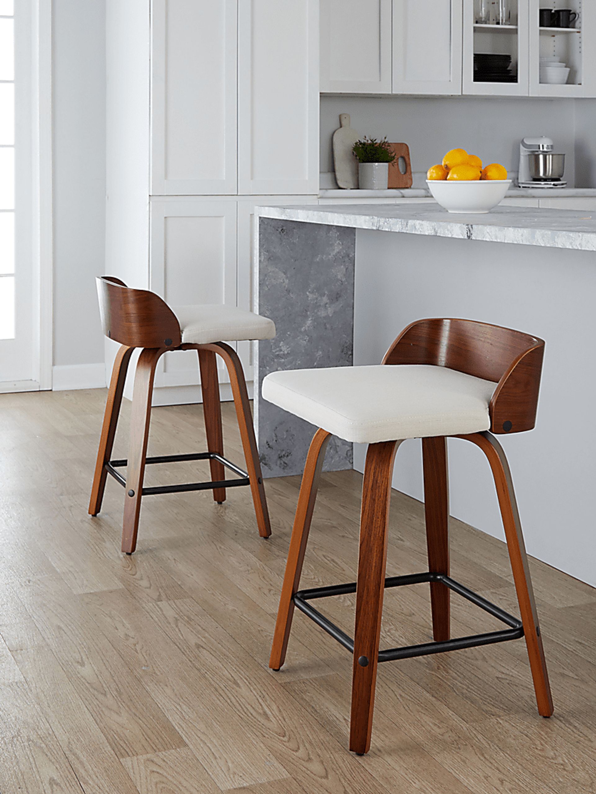 Wetherburn I Cream 24" Swivel Counter Height Stool, Set of 2 - Image 8