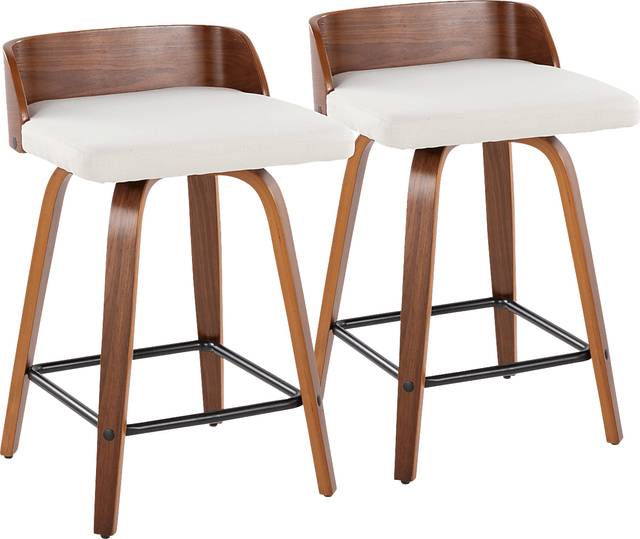 Wetherburn I Cream 24" Swivel Counter Height Stool, Set of 2 - Thumbnail - Image 1