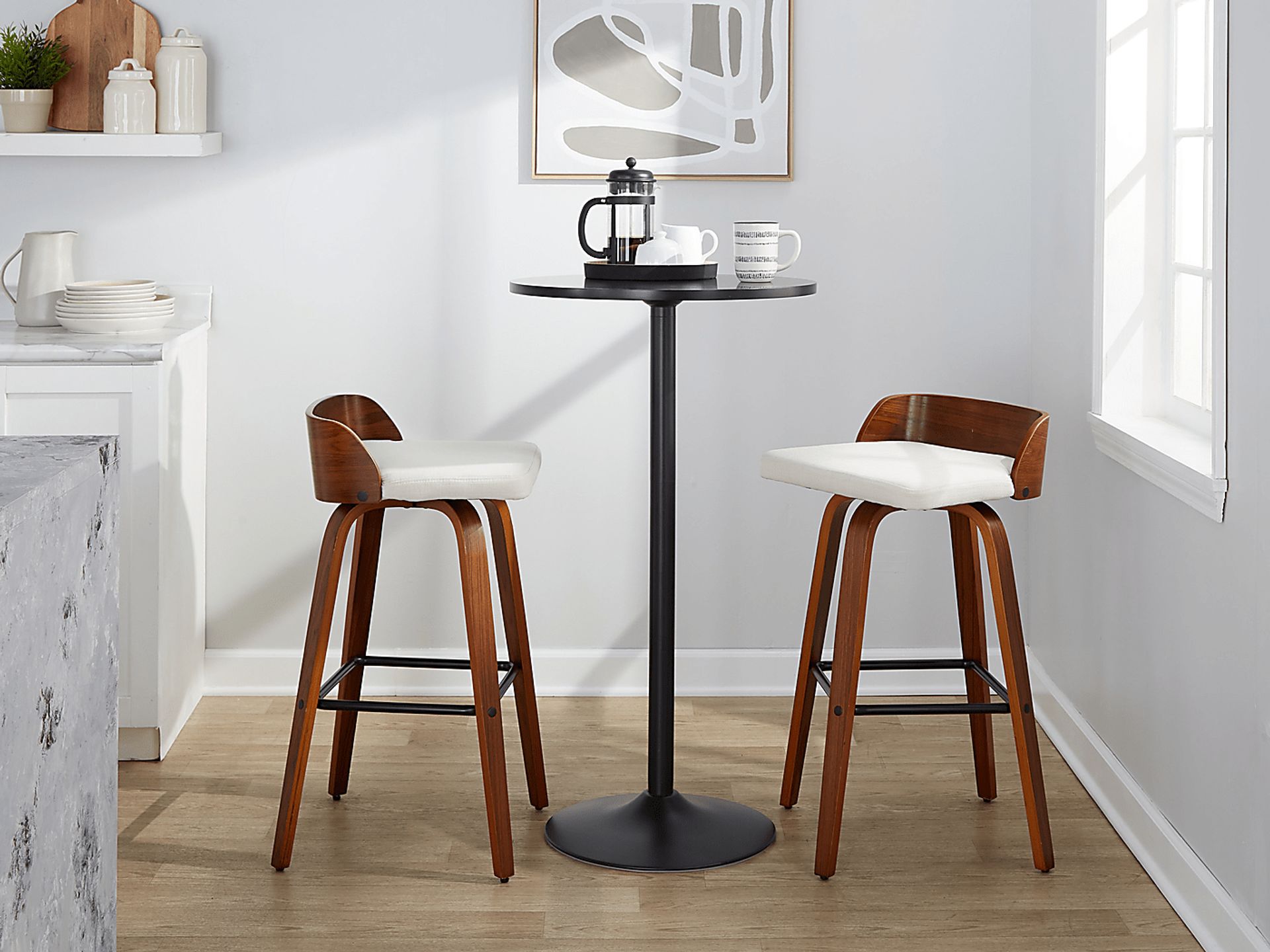 Wetherburn I Cream Swivel Barstool, Set of 2 - Image 9