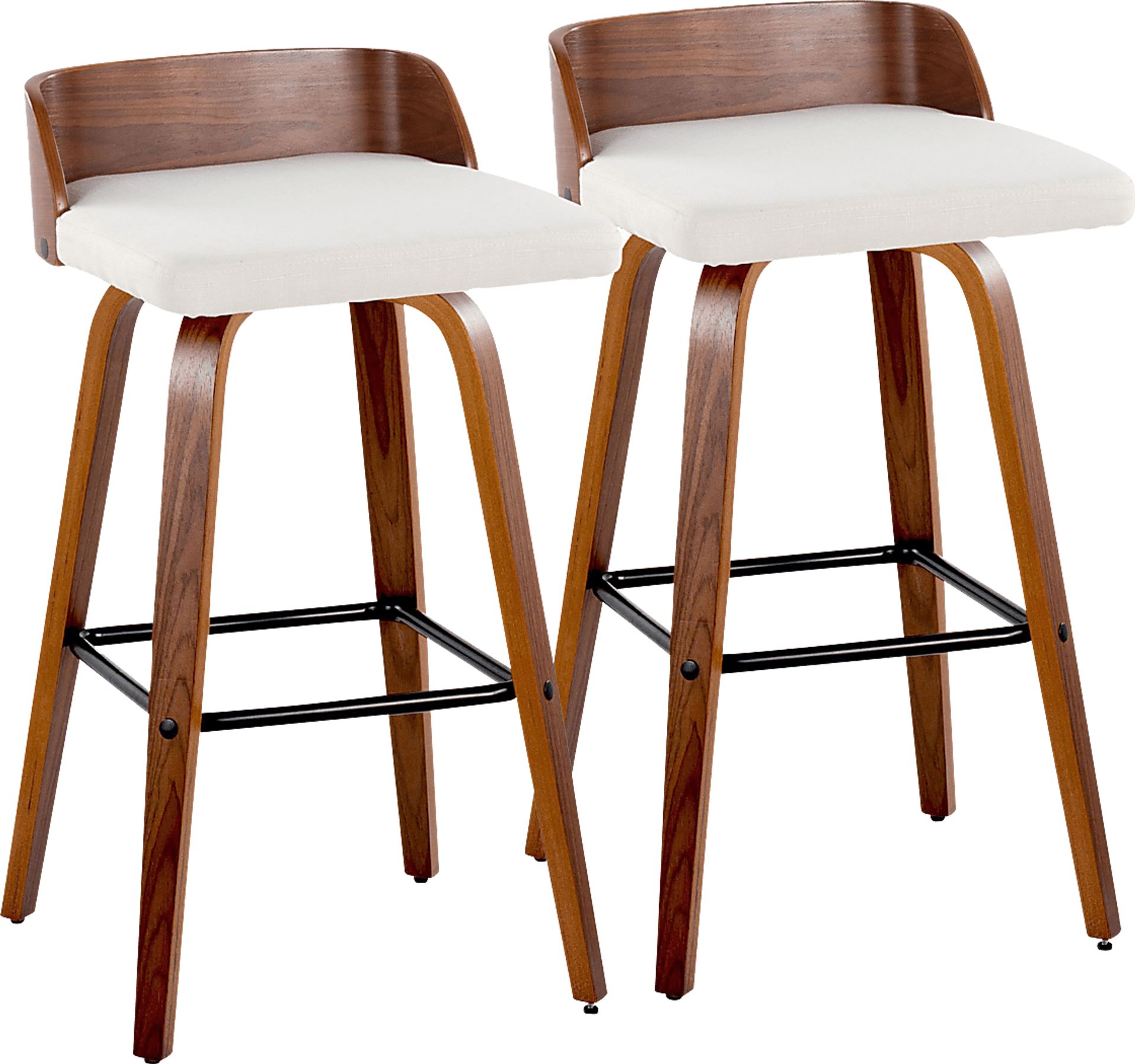 Wetherburn I Cream Swivel Barstool, Set of 2 - Image 1