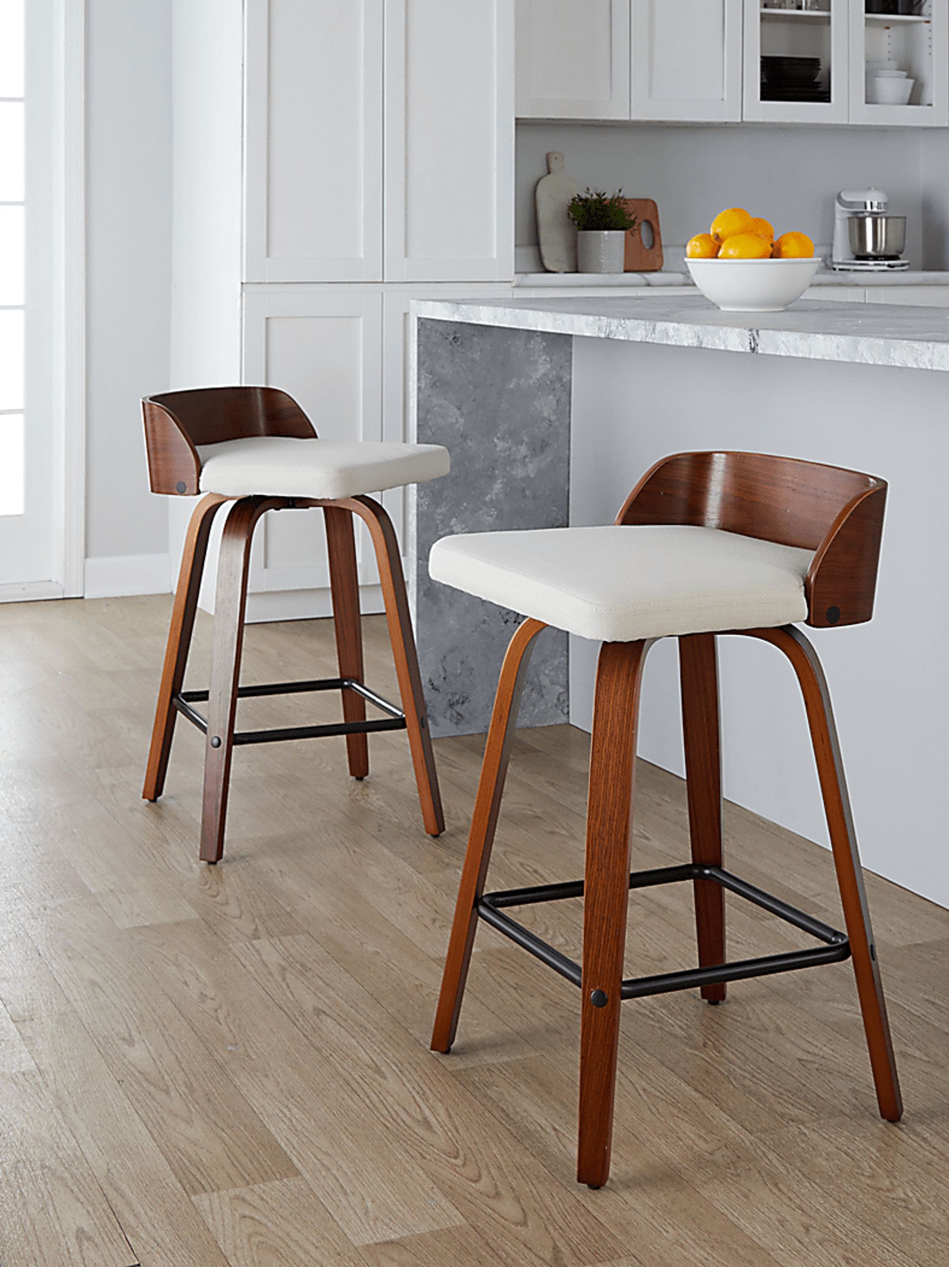 Wetherburn I Cream Swivel Counter Height Stool, Set of 2 - Image 2