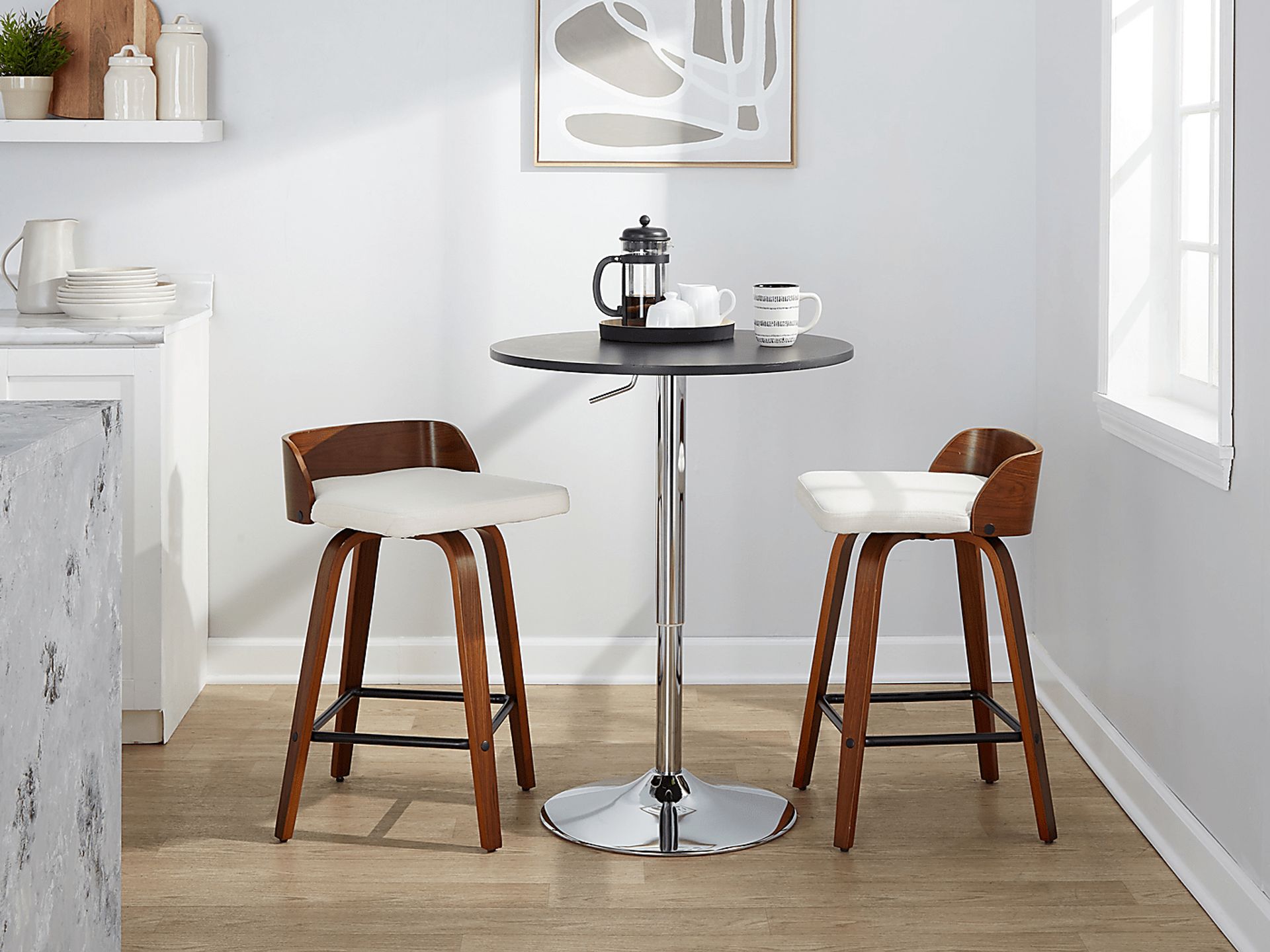 Wetherburn I Cream Swivel Counter Height Stool, Set of 2 - Image 9