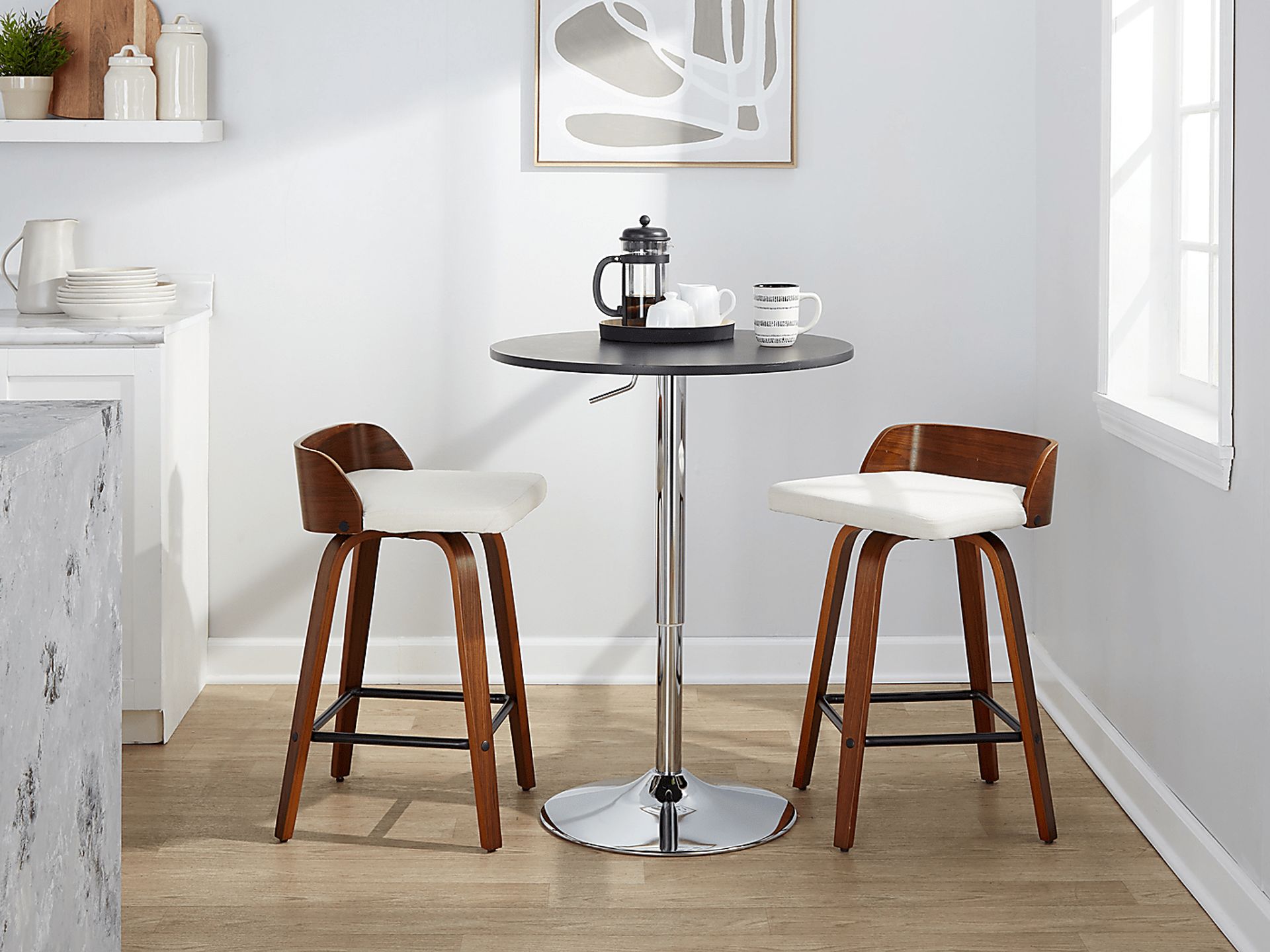 Wetherburn I Cream Swivel Counter Height Stool, Set of 2 - Image 10