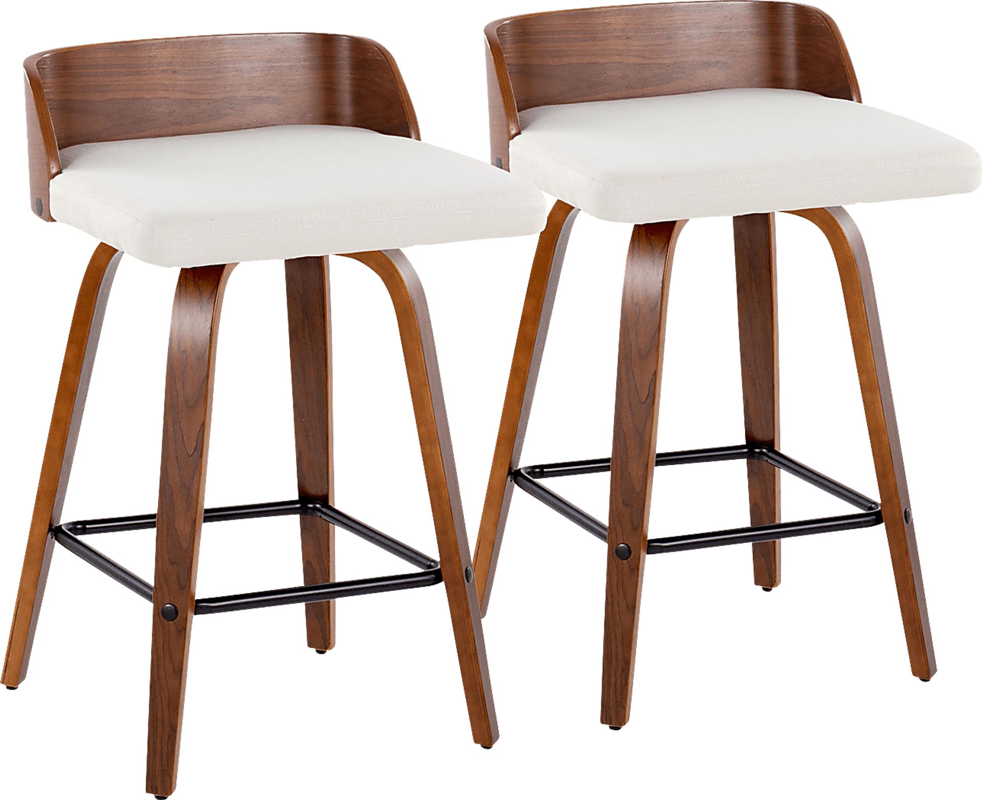 Wetherburn I Cream Swivel Counter Height Stool, Set of 2 - Image 1