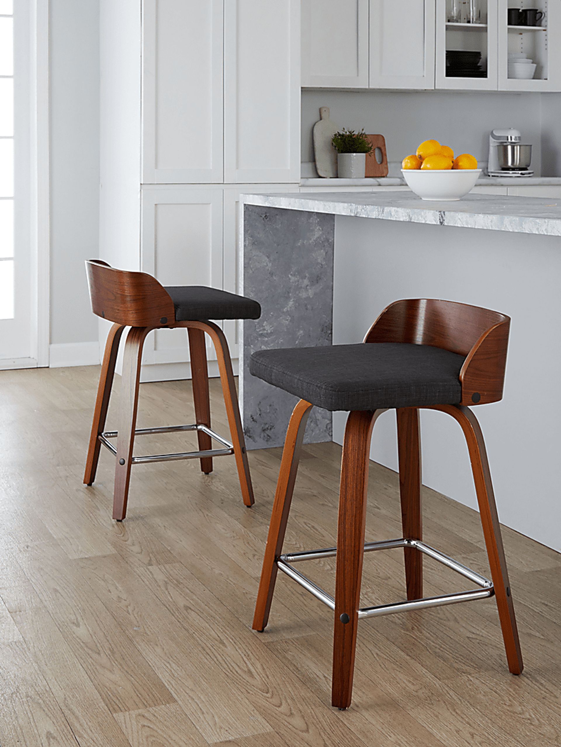 Wetherburn II Charcoal 24" Swivel Counter Height Stool, Set of 2 - Image 8