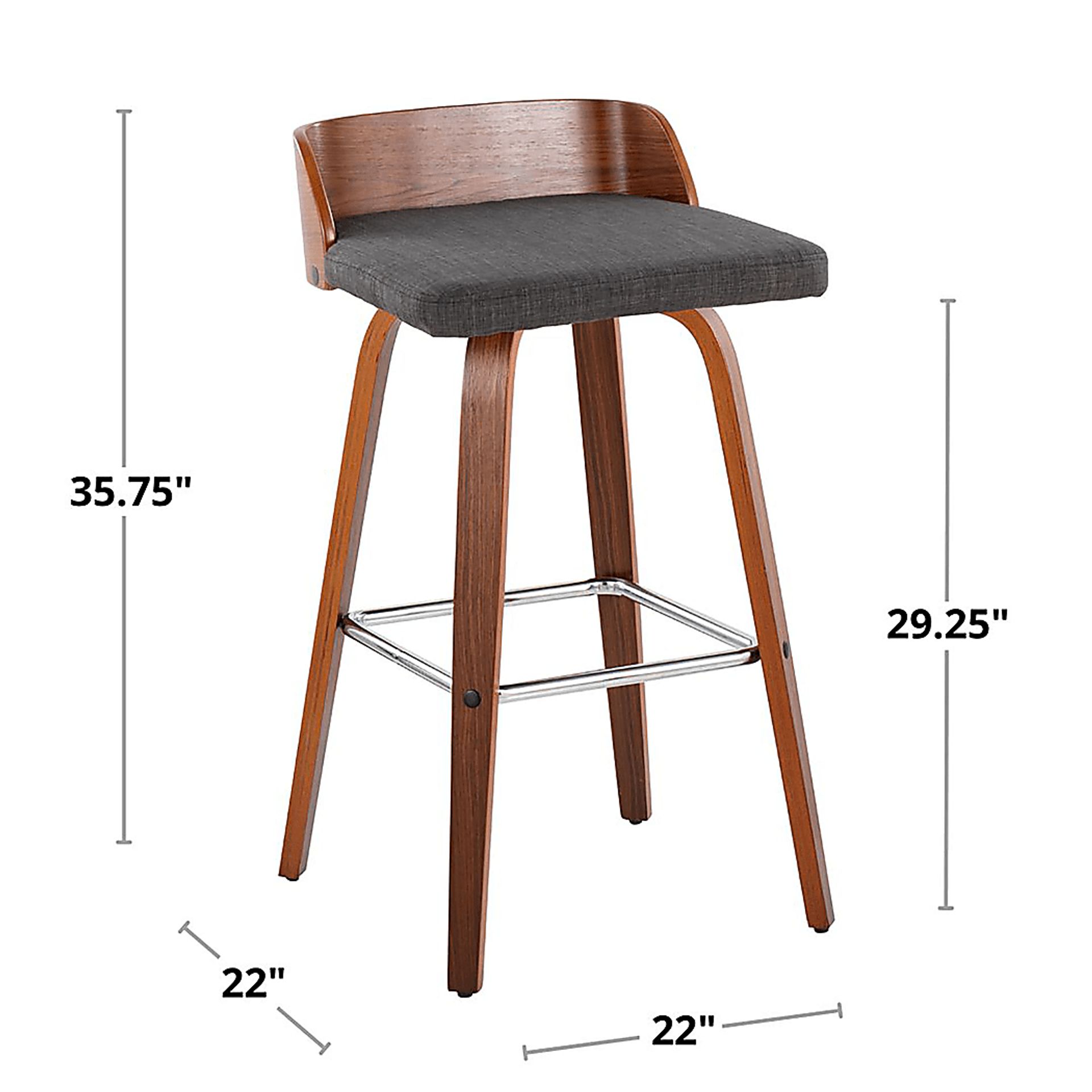 Wetherburn II Charcoal Swivel Barstool, Set of 2 - Image 12