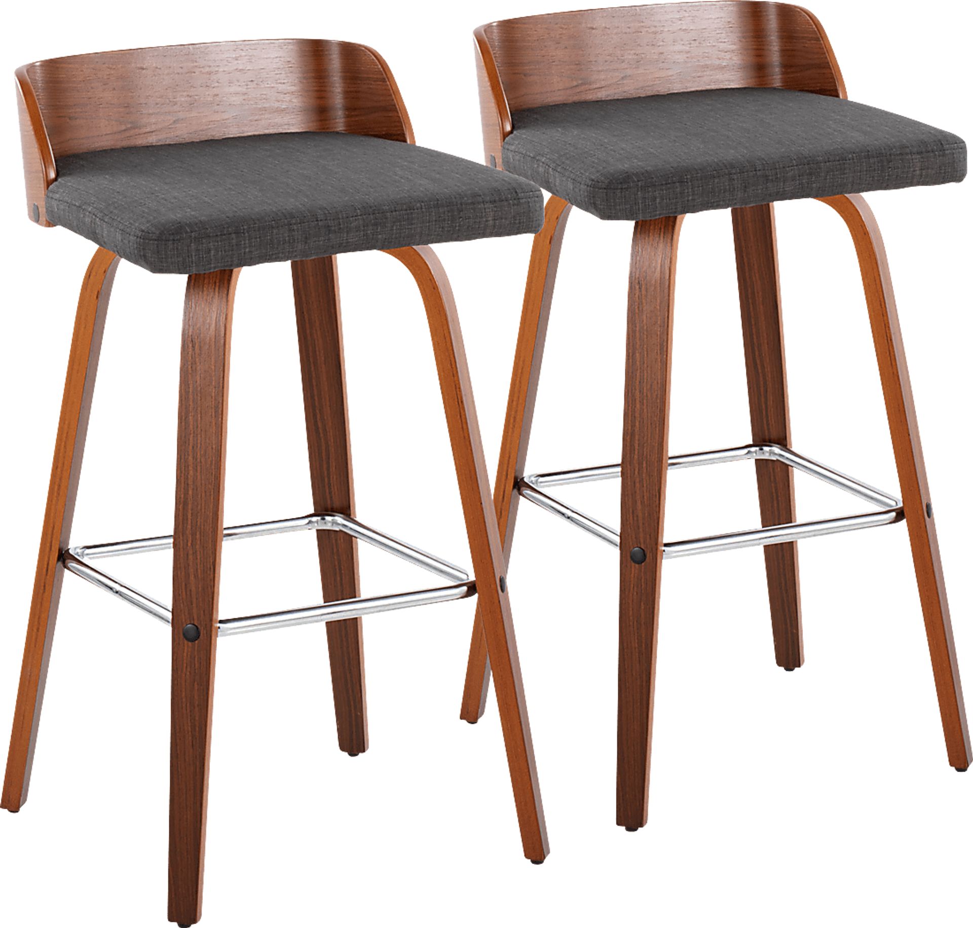 Wetherburn II Charcoal Swivel Barstool, Set of 2 - Image 1