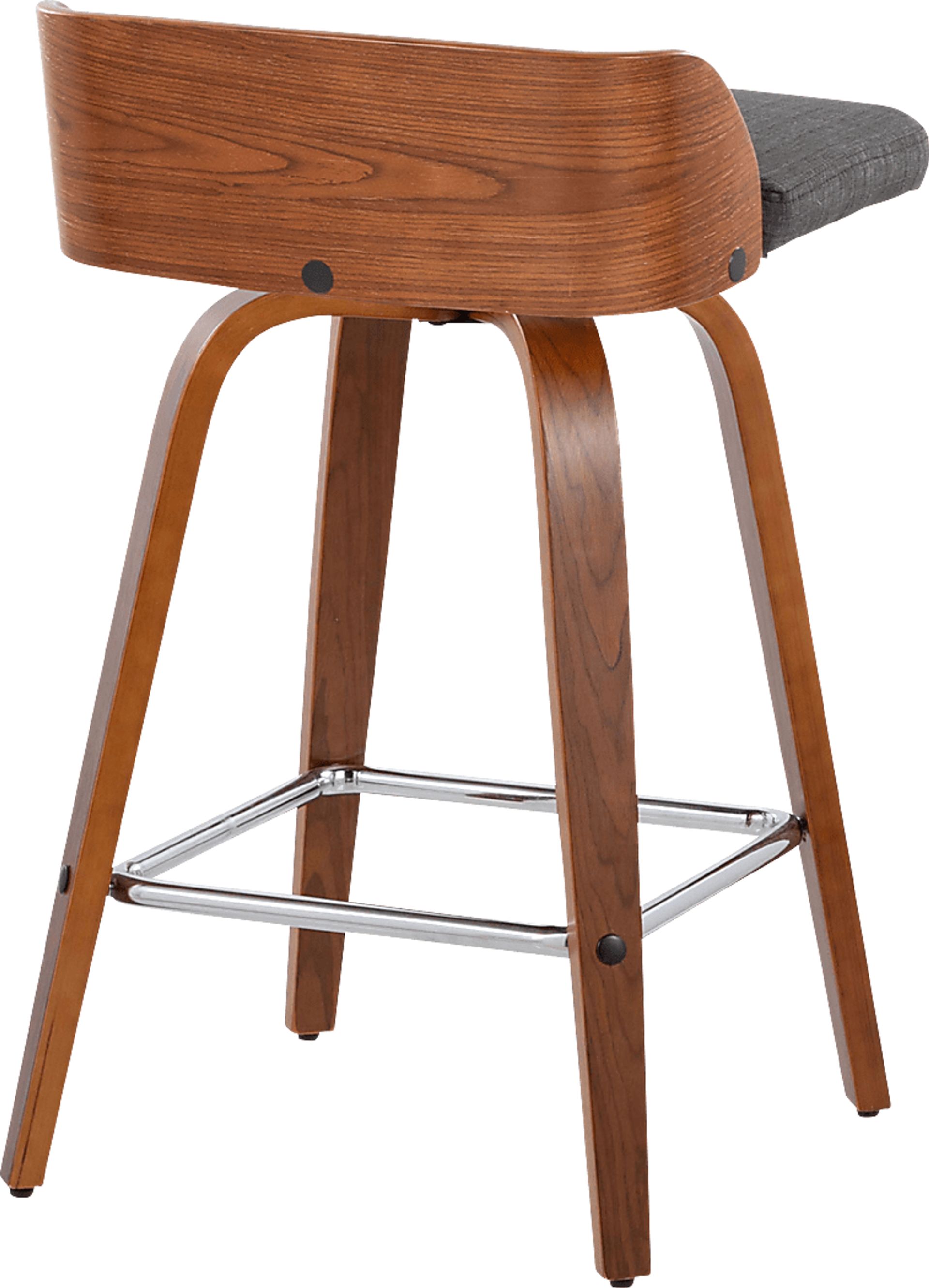 Wetherburn II Charcoal Swivel Counter Height Stool, Set of 2 - Image 6