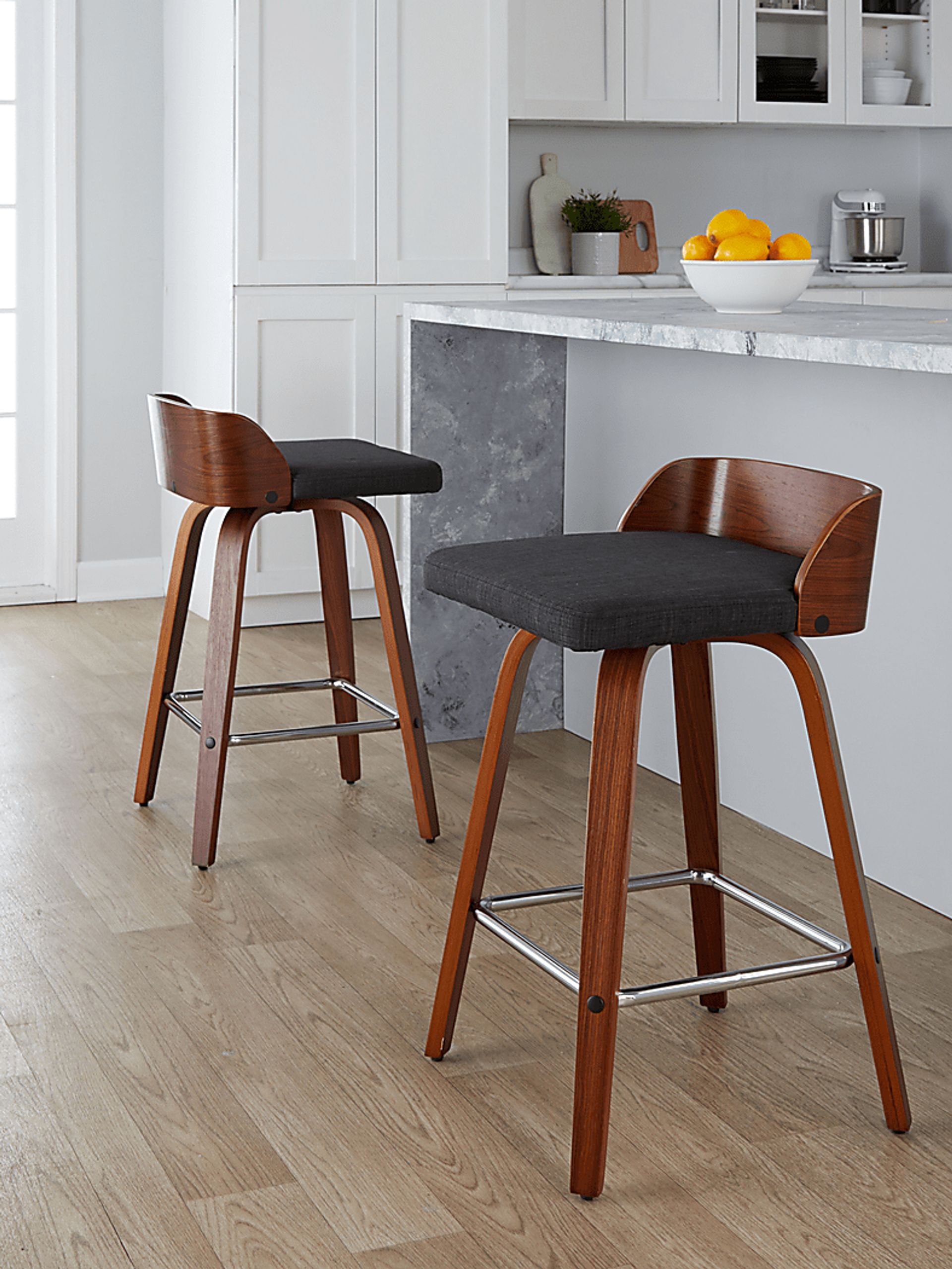 Wetherburn II Charcoal Swivel Counter Height Stool, Set of 2 - Image 8