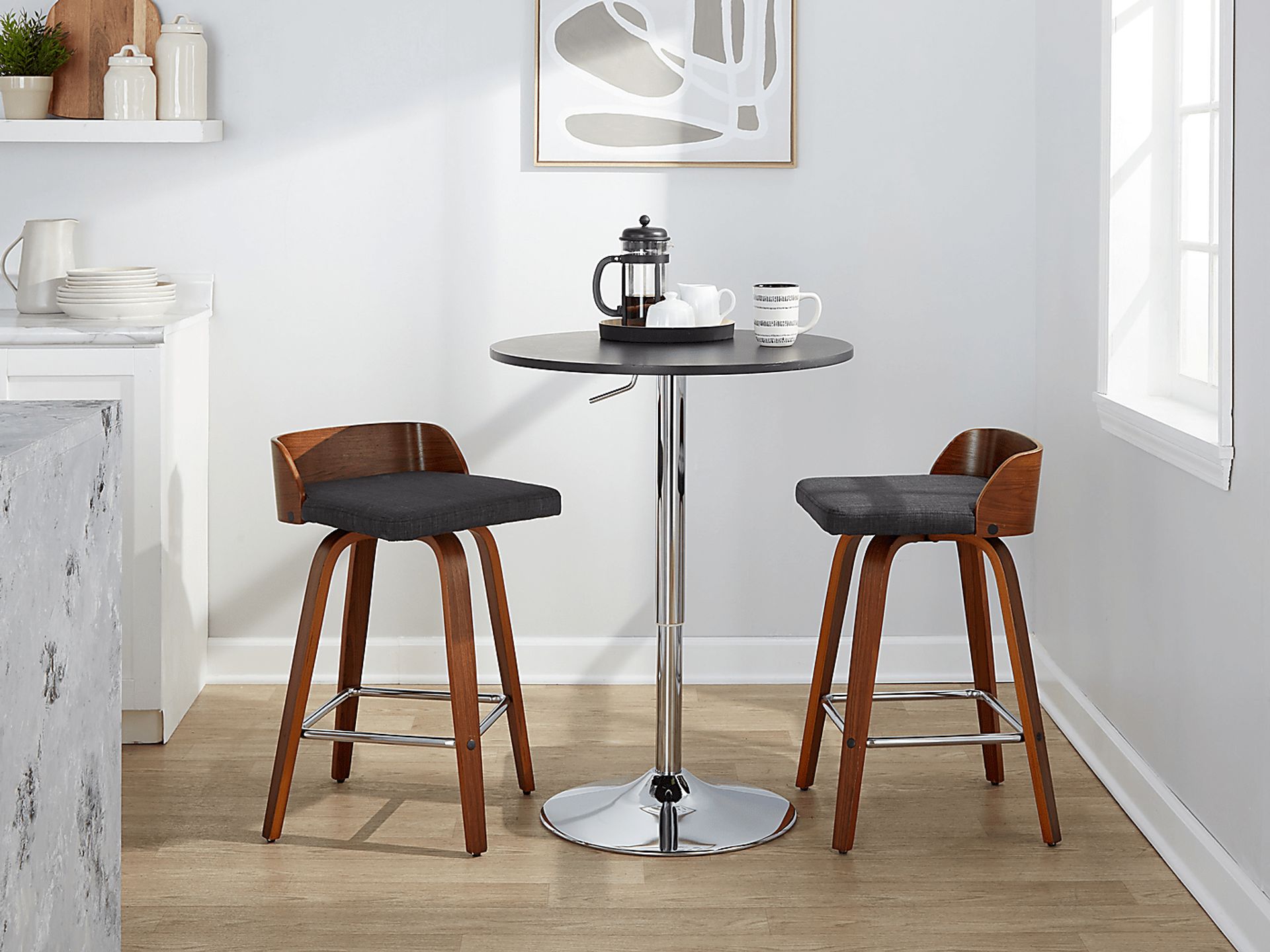 Wetherburn II Charcoal Swivel Counter Height Stool, Set of 2 - Image 9