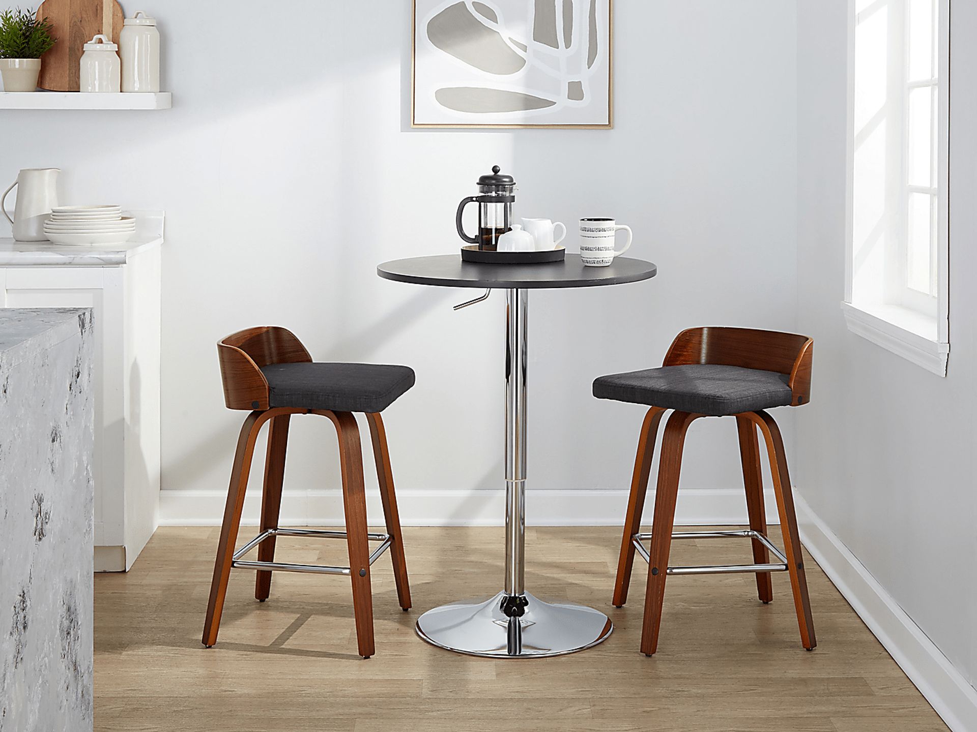 Wetherburn II Charcoal Swivel Counter Height Stool, Set of 2 - Image 10