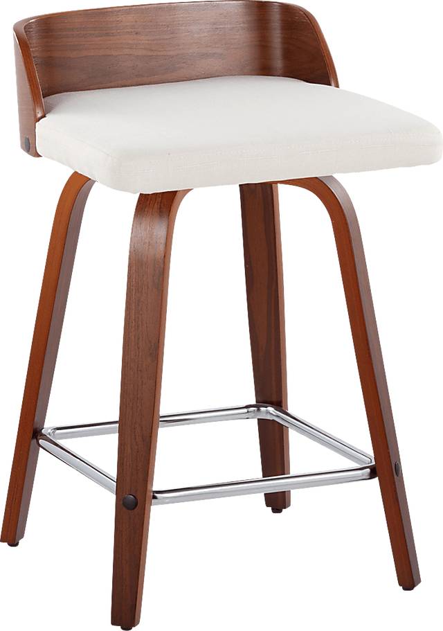 Wetherburn II Cream 24" Swivel Counter Height Stool, Set of 2 - Thumbnail - Image 3