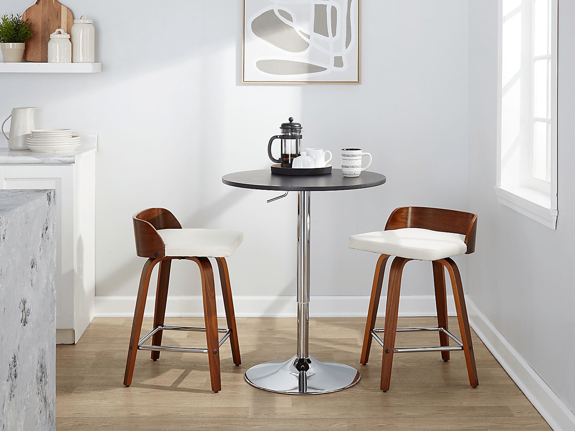 Wetherburn II Cream 24" Swivel Counter Height Stool, Set of 2 - Image 10