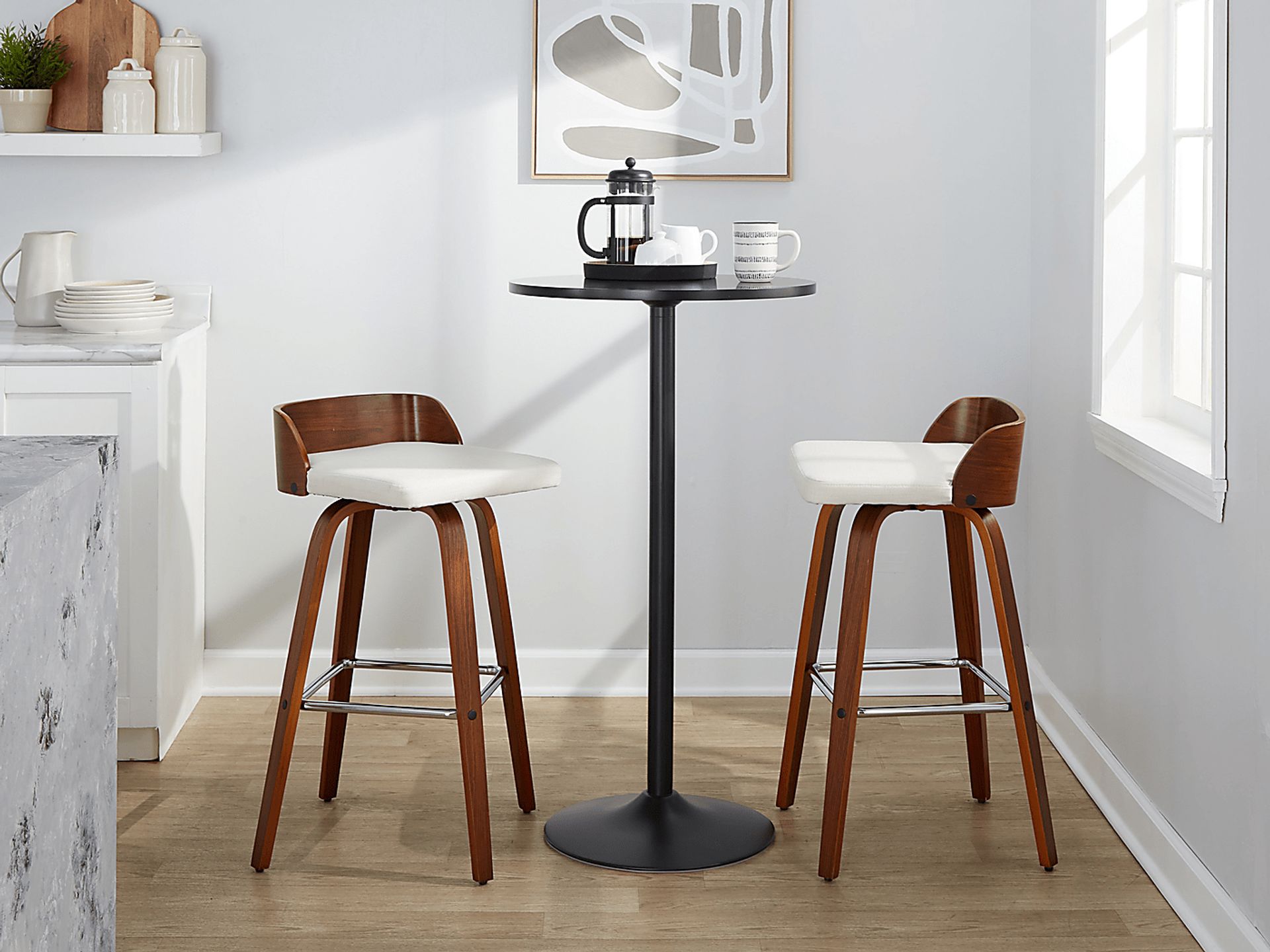 Wetherburn II Cream Swivel Barstool, Set of 2 - Image 9
