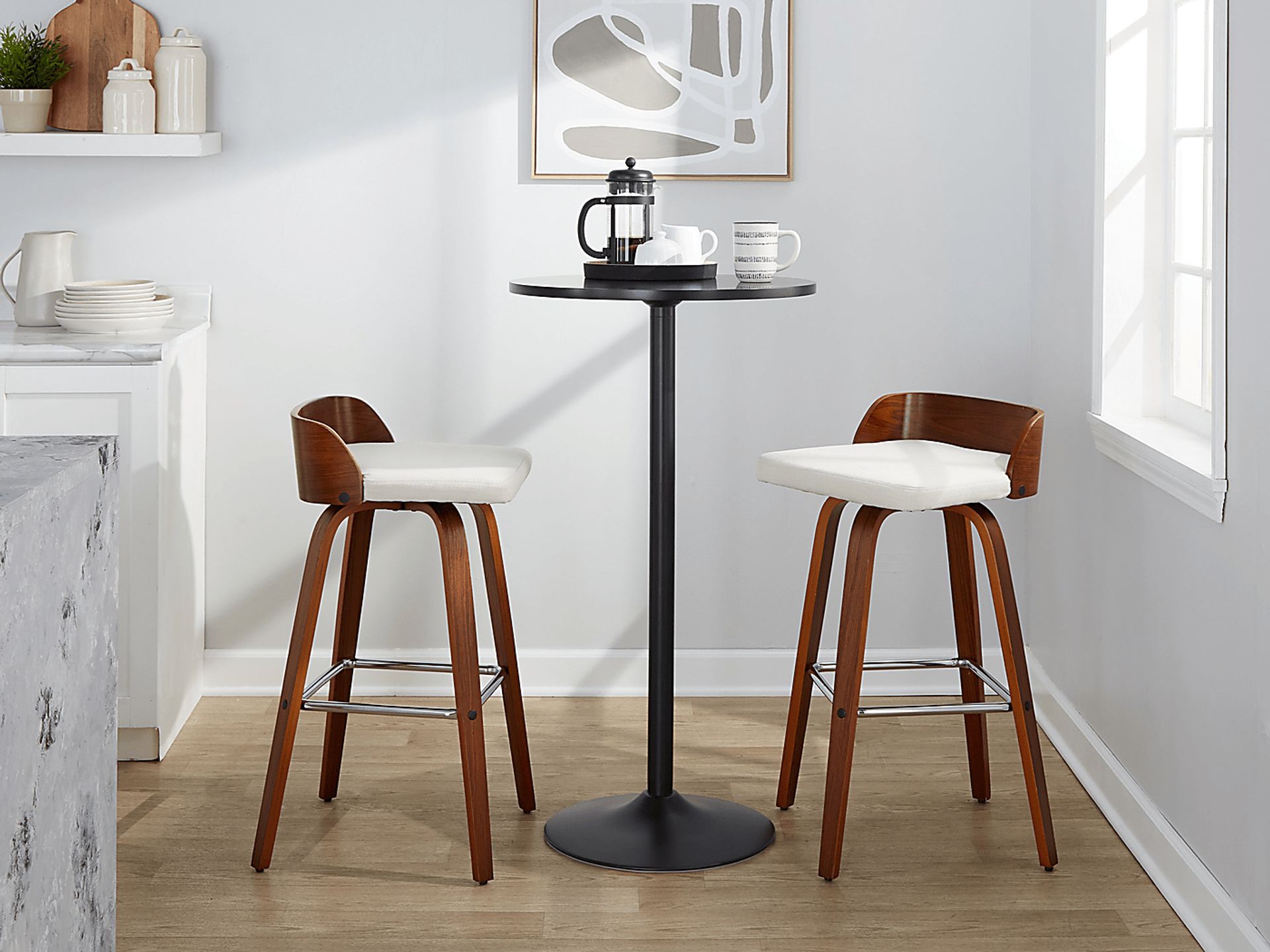 Wetherburn II Cream Swivel Barstool, Set of 2 - Image 10