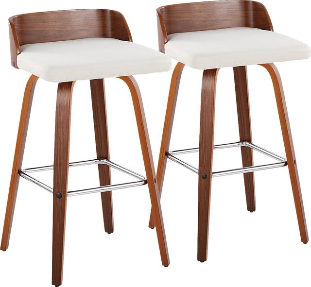 Wetherburn II Cream Swivel Barstool, Set of 2 - Thumbnail - Image 1