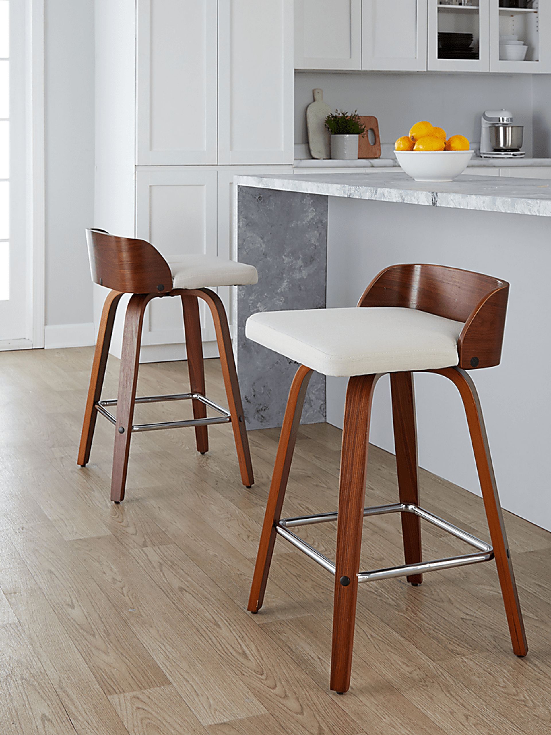 Wetherburn II Cream Swivel Counter Height Stool, Set of 2 - Image 8