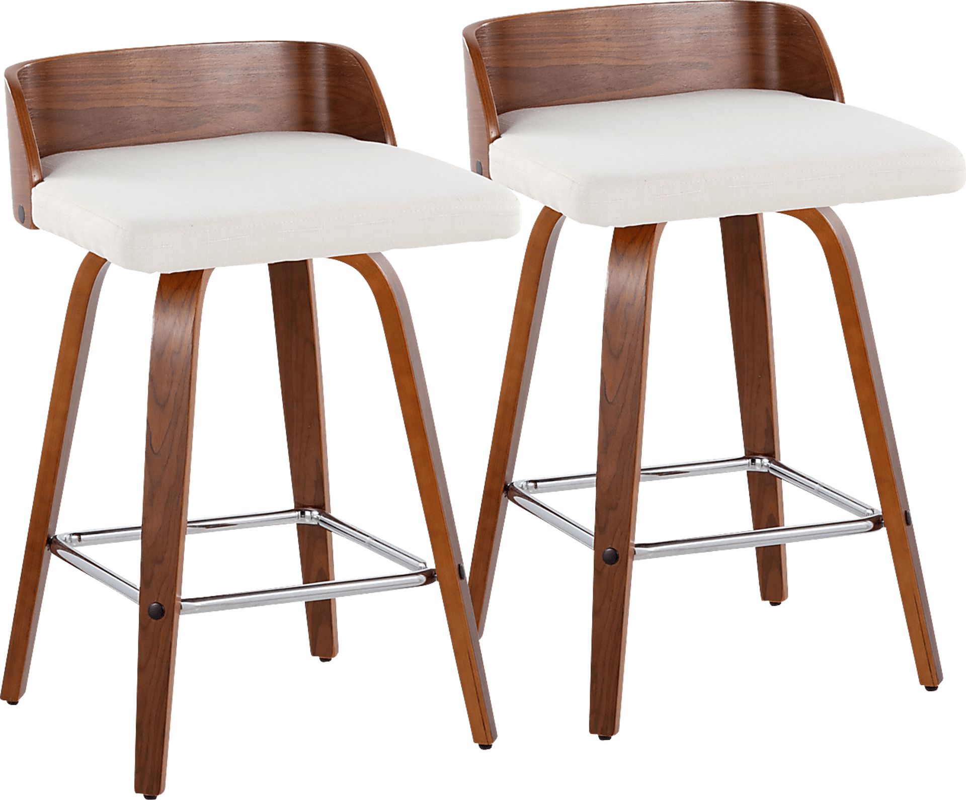 Wetherburn II Cream Swivel Counter Height Stool, Set of 2 - Image 1