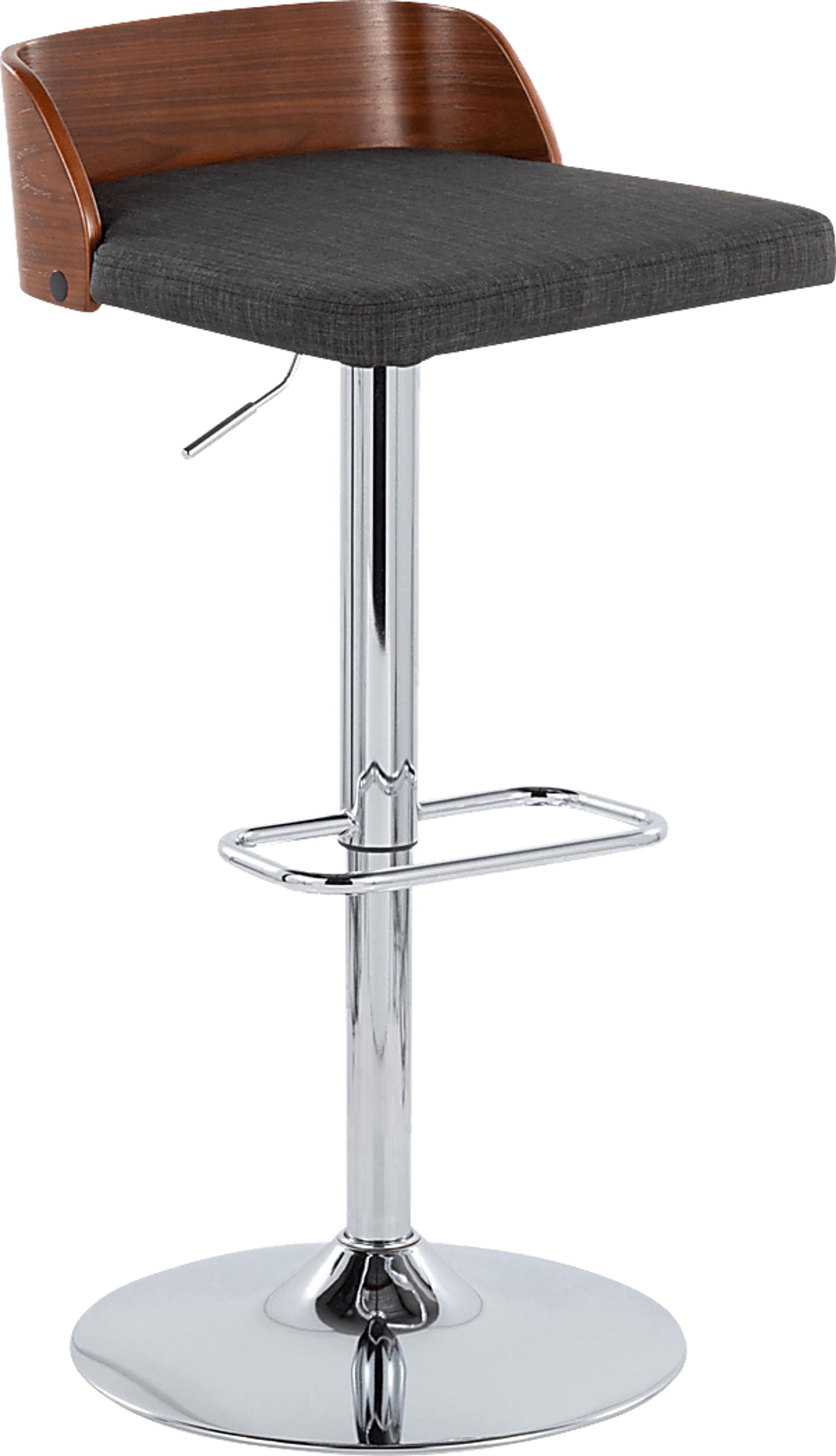 Wetherburn IV Charcoal Adjustable Swivel Barstool, Set of 2 - Image 3